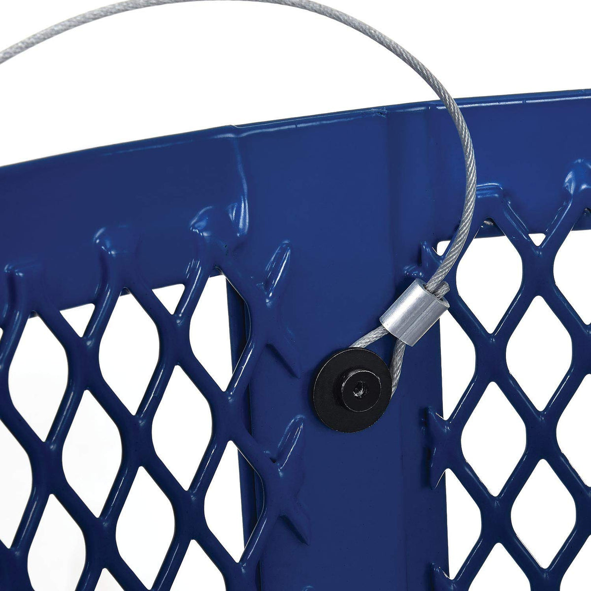Outdoor Diamond Steel Trash Can with Rain Bonnet Lid