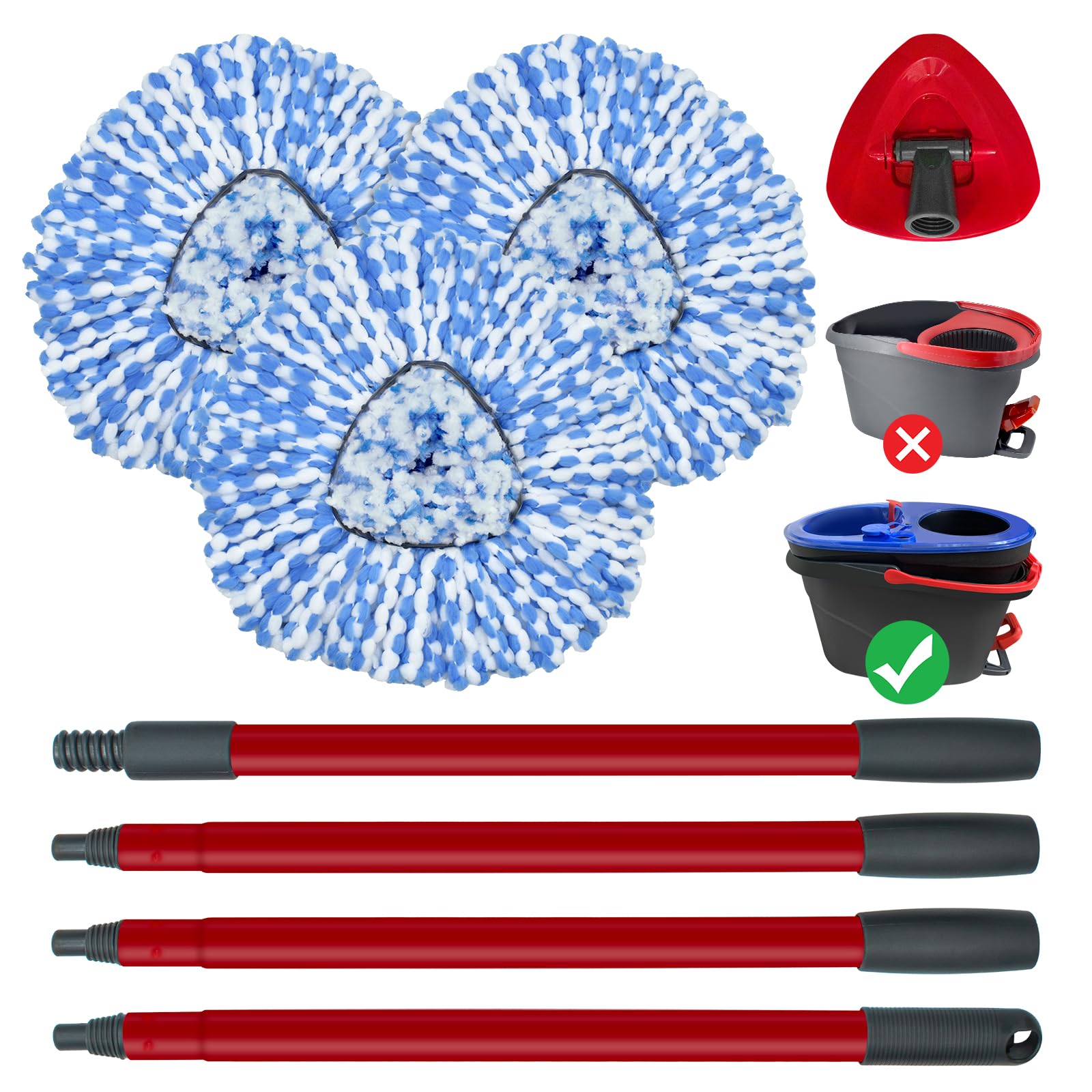 Spin Mop Replace Head (5 Count)