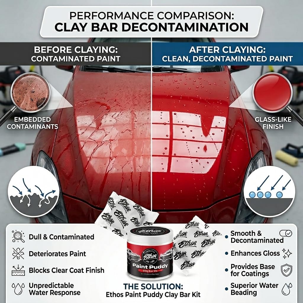 Ethos Clay Bar Kit Paint Puddy Car Detailing Clay 200g (2 Count)
