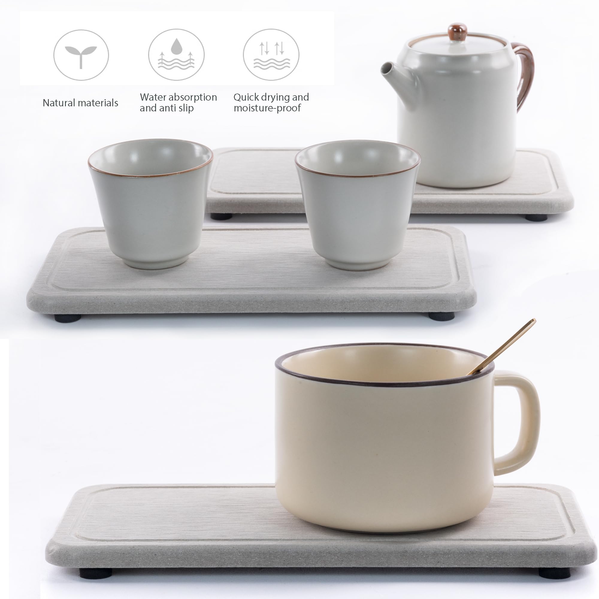 2 Pcs Sink Stone Soap Trays (2 Count)