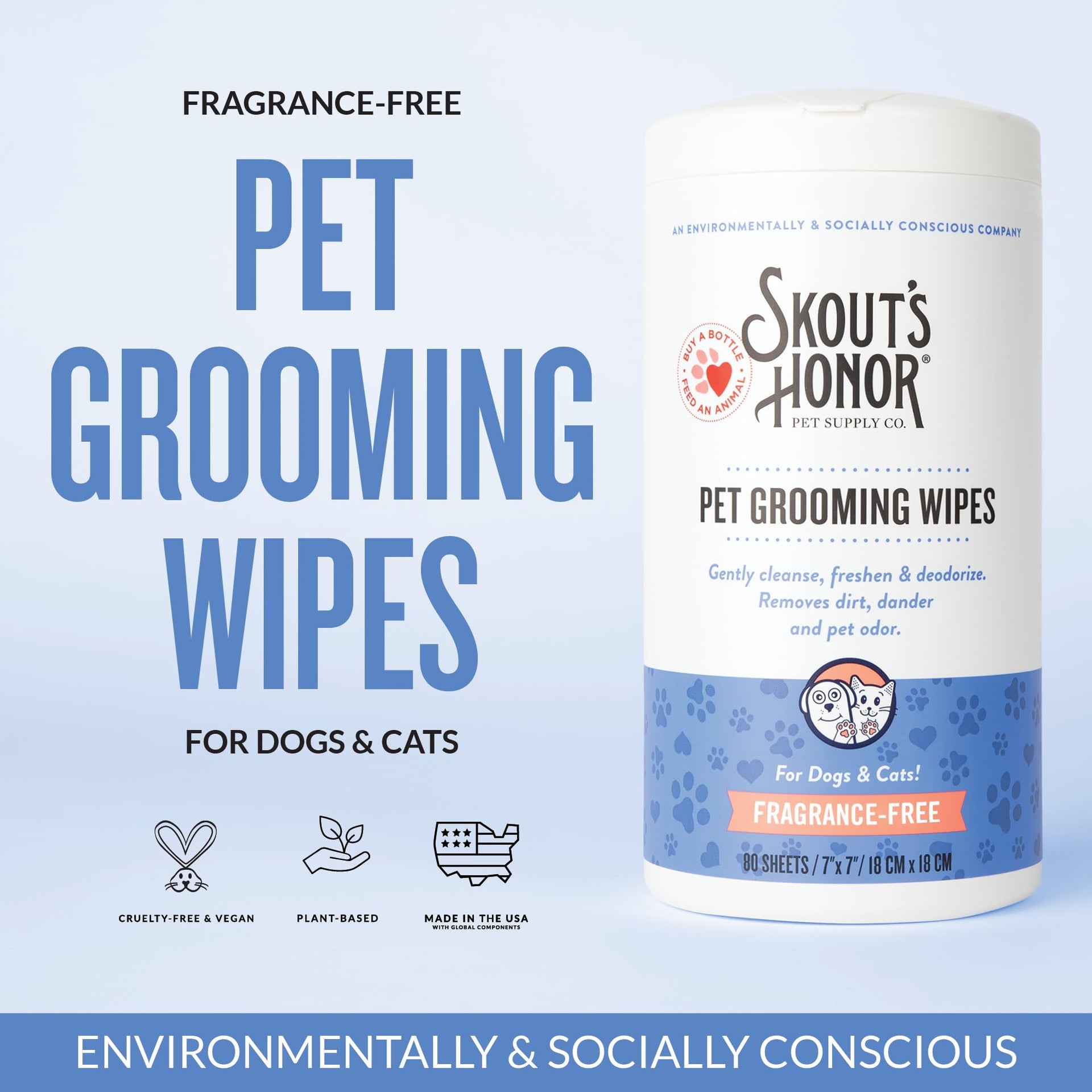 Pet Grooming Wipes for Dogs and Cats