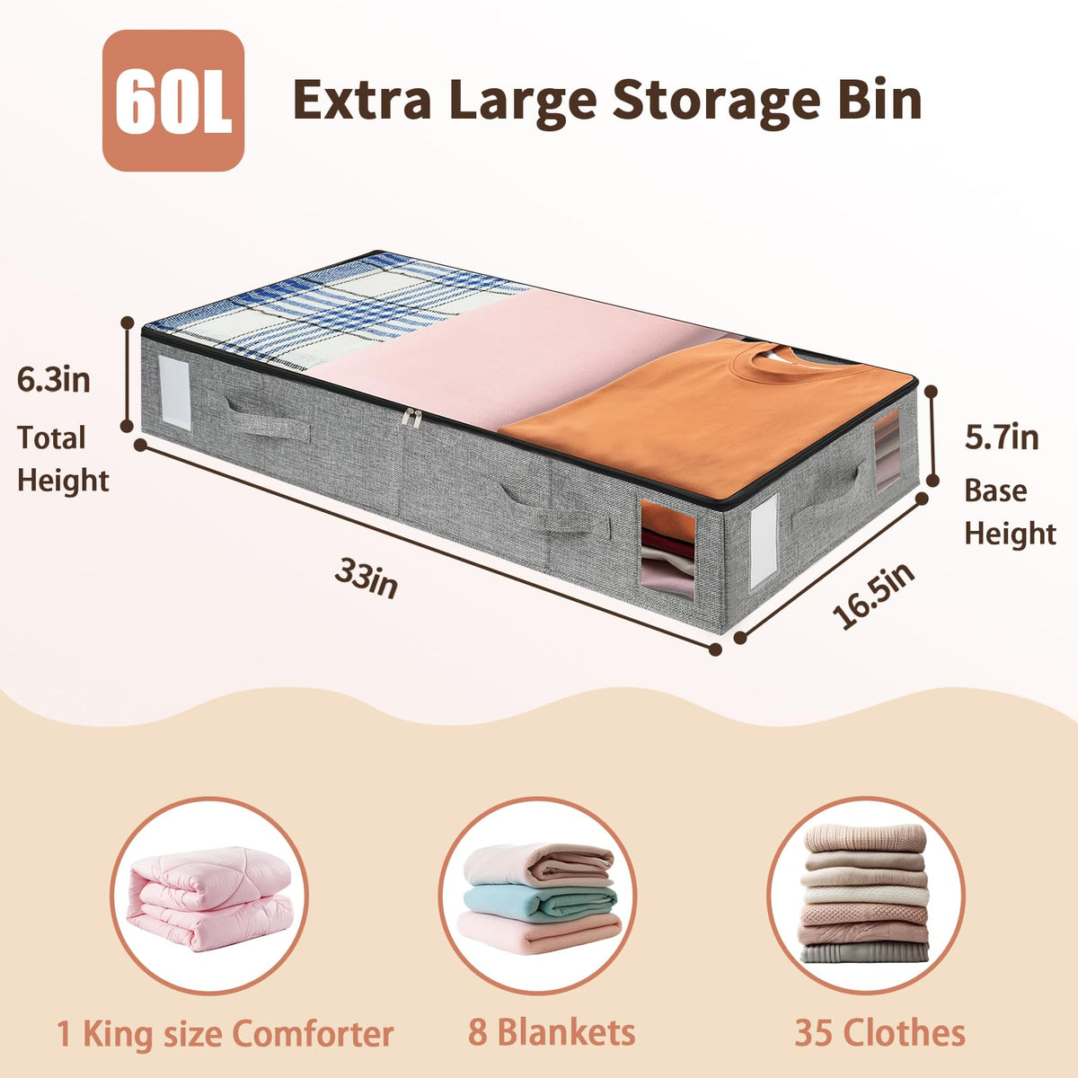 2 Pack Under Bed Storage Containers (2 Count)