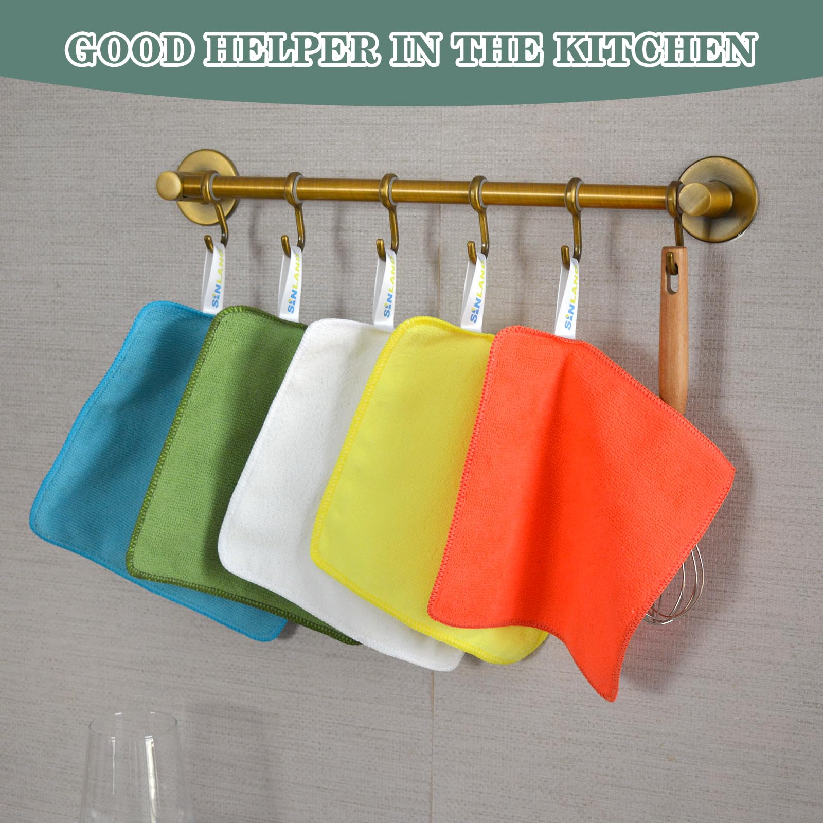 Dish Cloth for Washing Dishes Kitchen Washcloth Cleaning Cloth (10 Count)