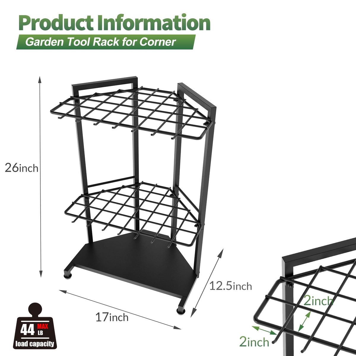 Garden Tool Organizer for Corner