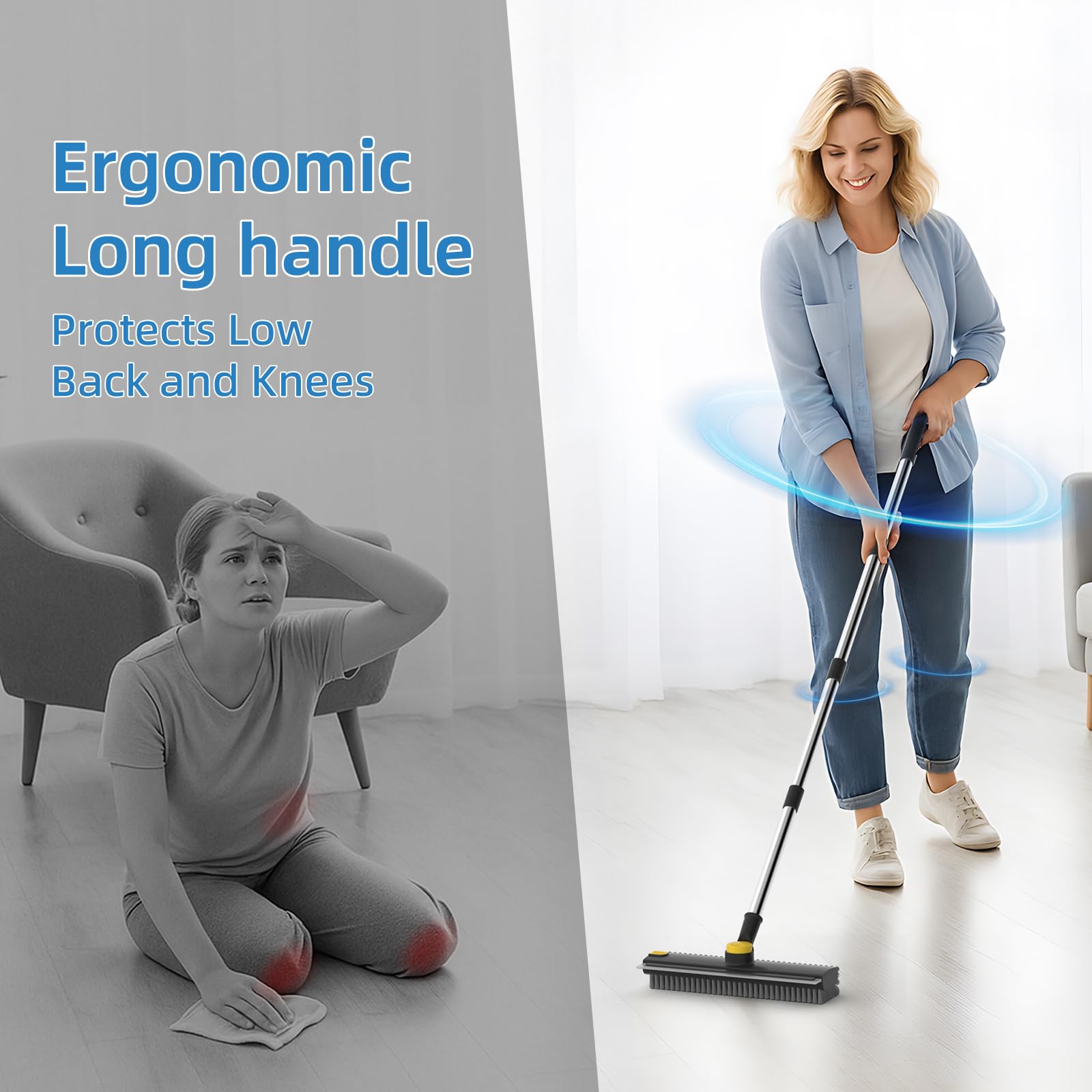 Floor Scrub Brush with Long Handle