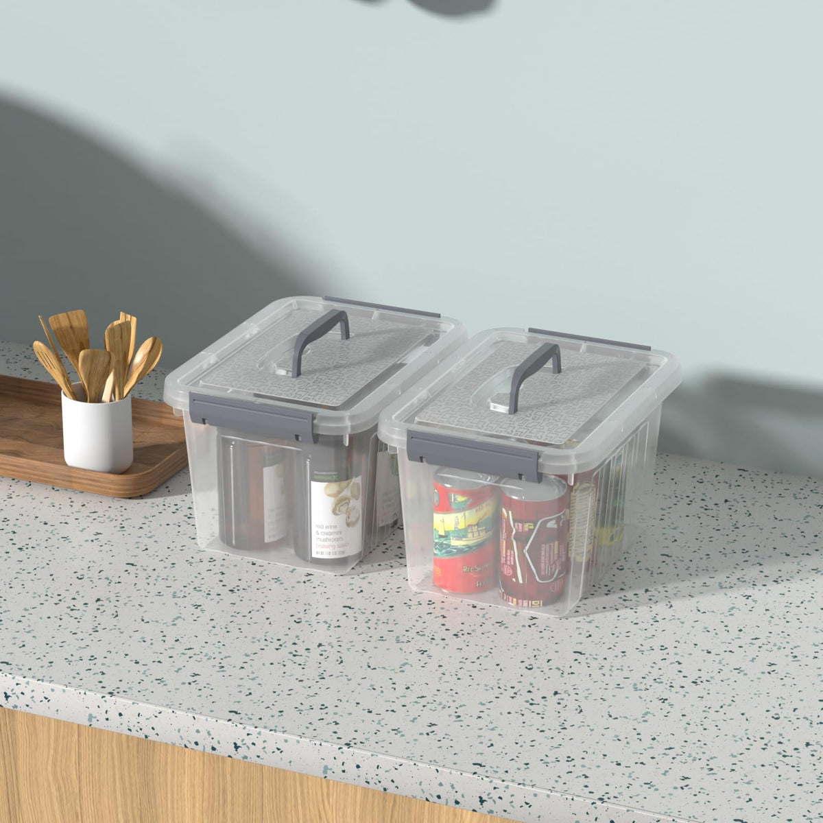 6 Quart Small Latching Bin with Lid (6 Count)