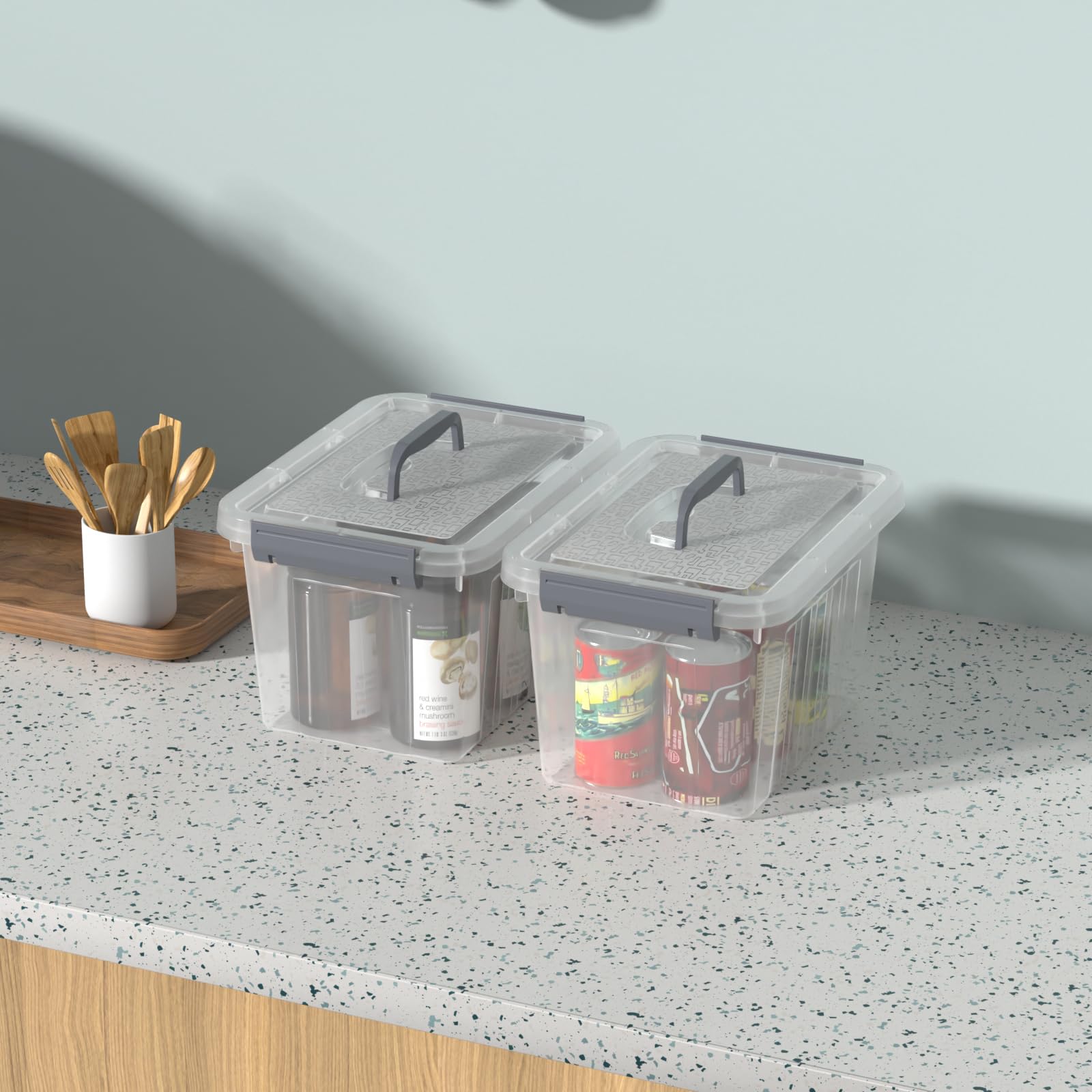 6 Quart Small Latching Bin with Lid (6 Count)