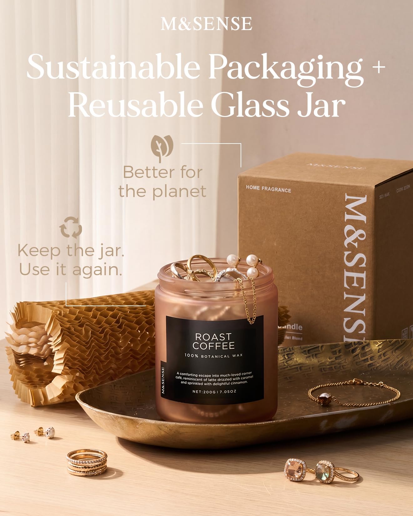 Sage Wood Scented Candles for Home (7.05 Ounce)