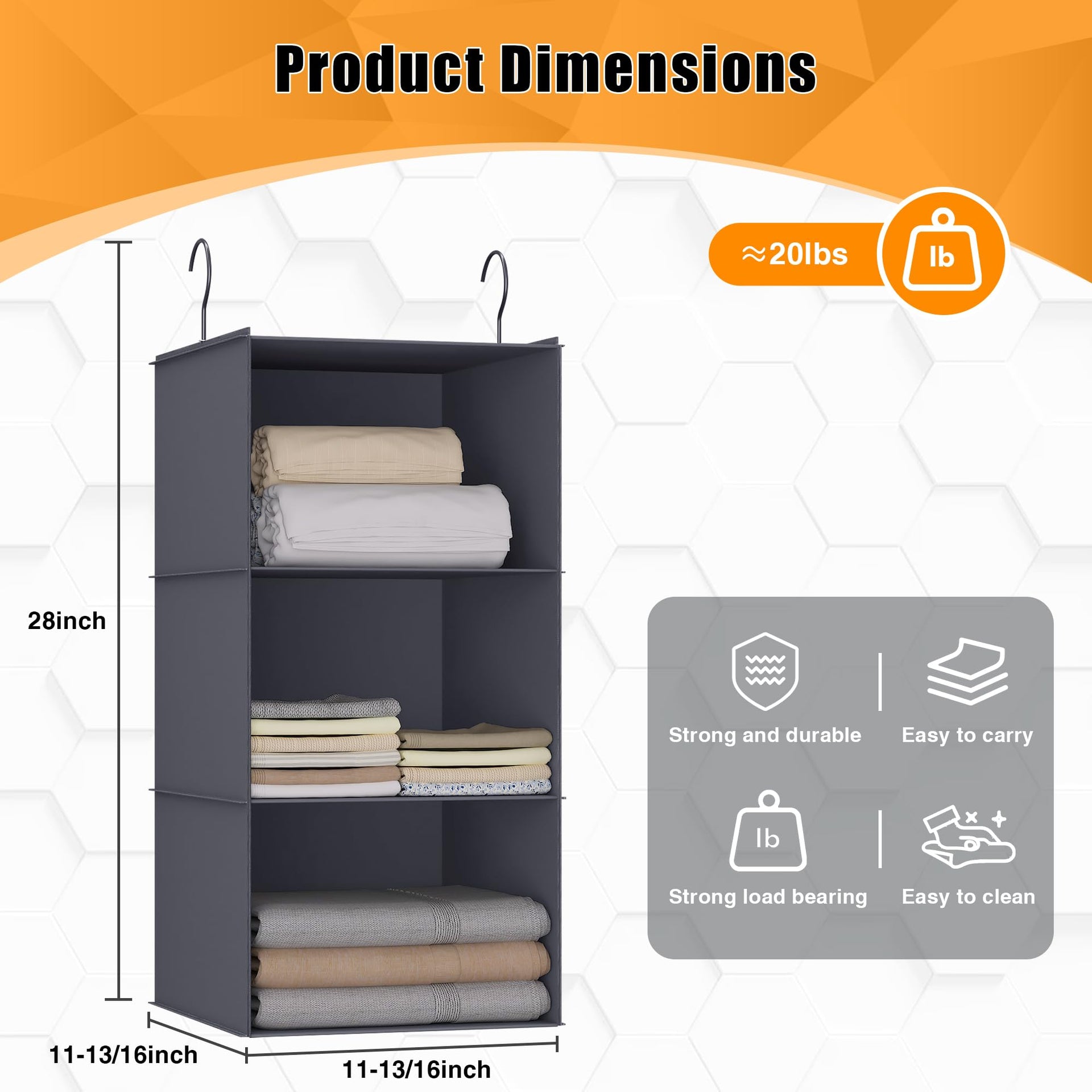Hanging Closet Organizer 3 (3 Count)