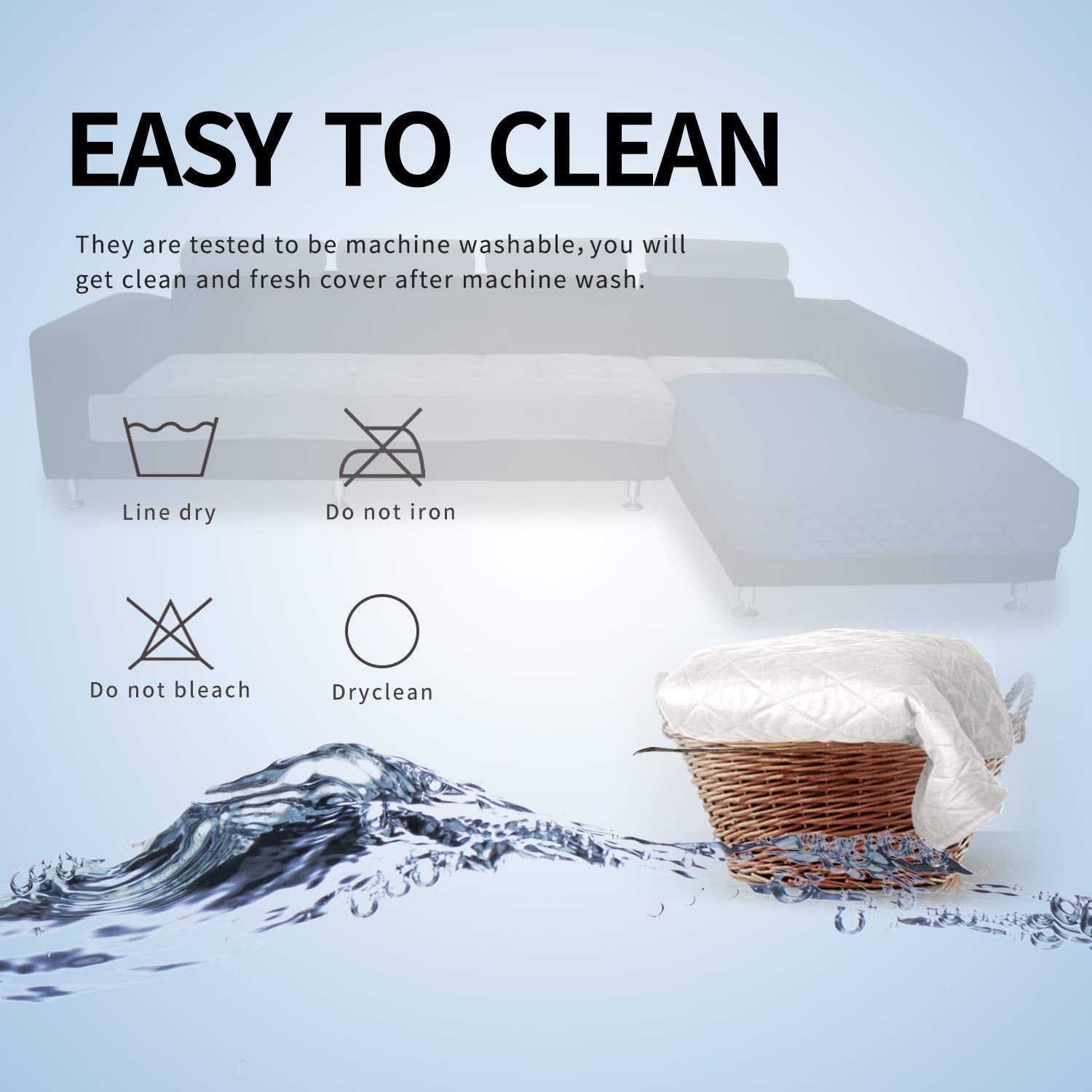 Sectional Couch Covers for Dogs L Shape Sofa Cover Reversible Sofa Slipcover Chaise Lounge Cover Furniture Protector Cover for Pets Dog Cat