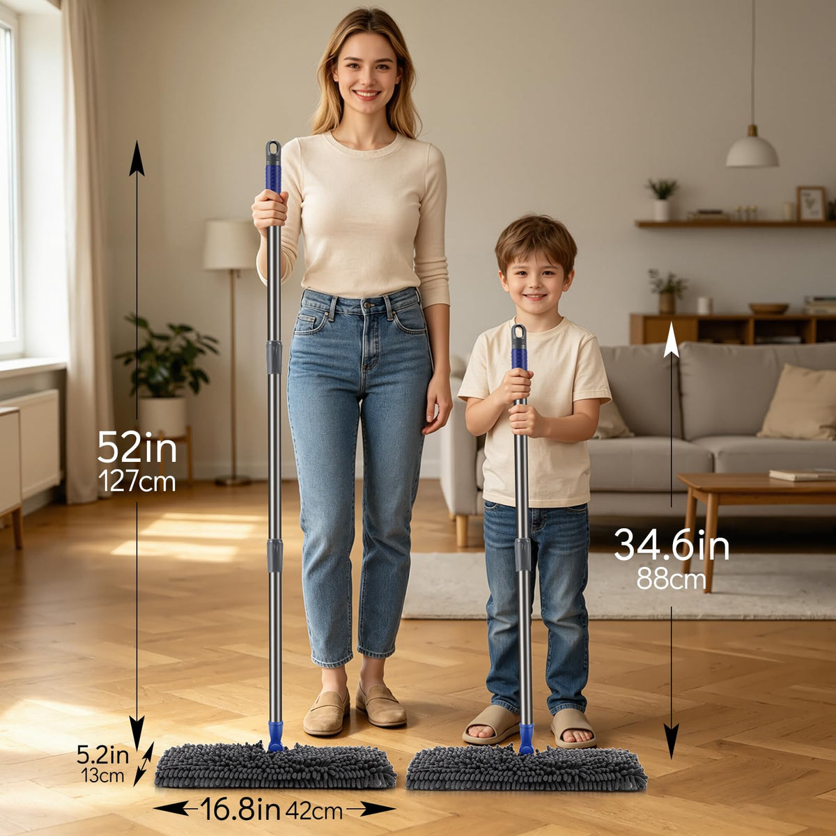 Two Sided Dust Mop for Floor Cleaning - ModHome Supplies