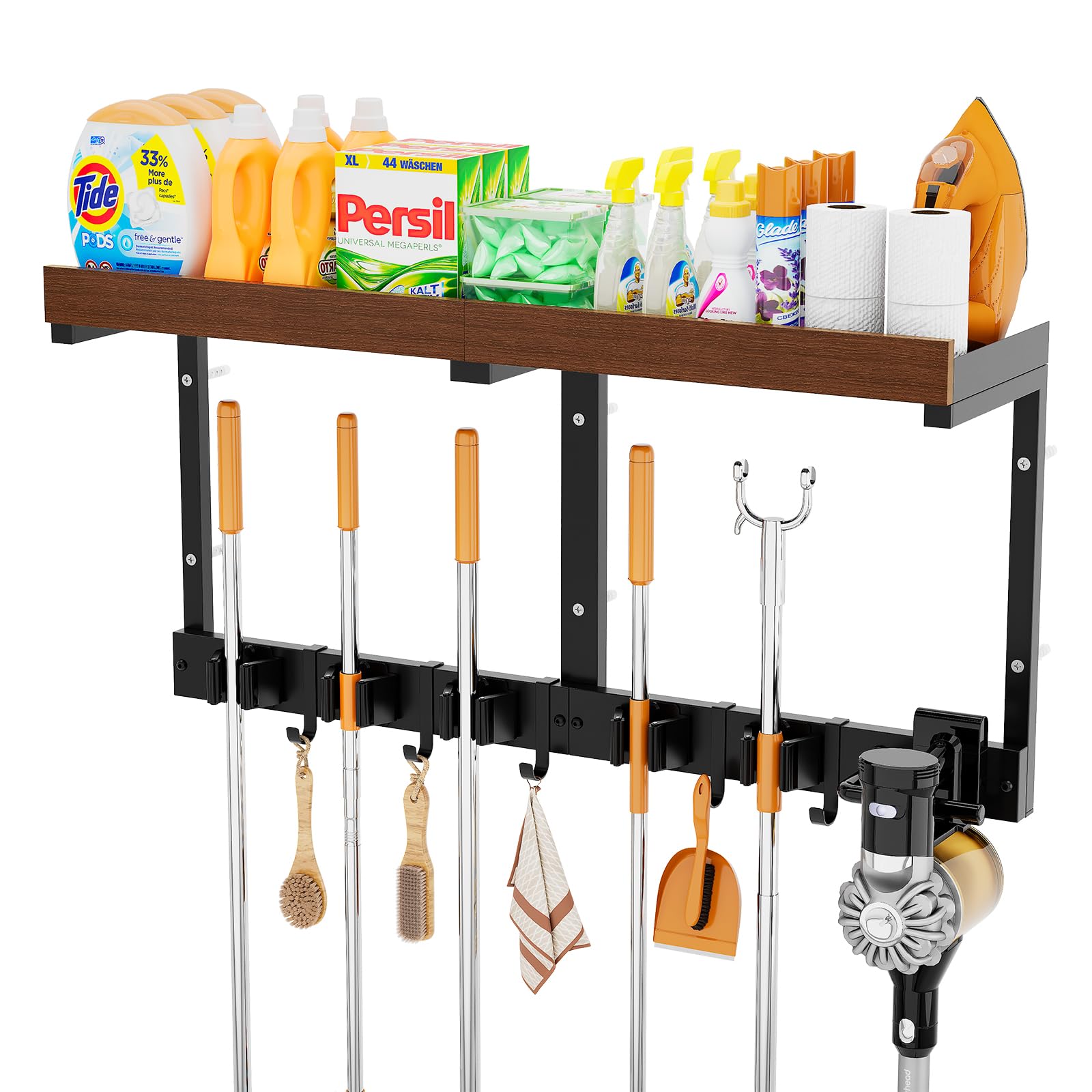 Broom and Mop Organizer Wall Hanging