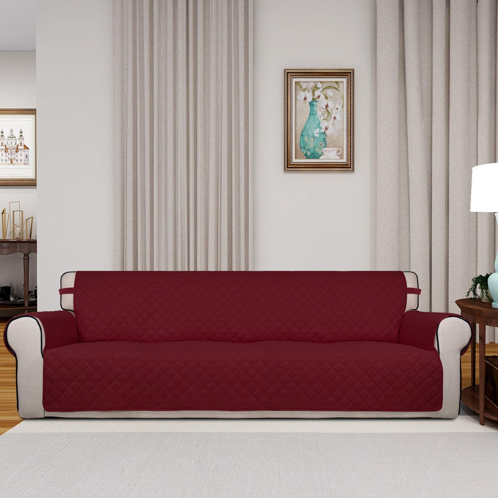 Reversible Quilted Couch Covers for Dogs Sofa Cover 4 Seater 88"