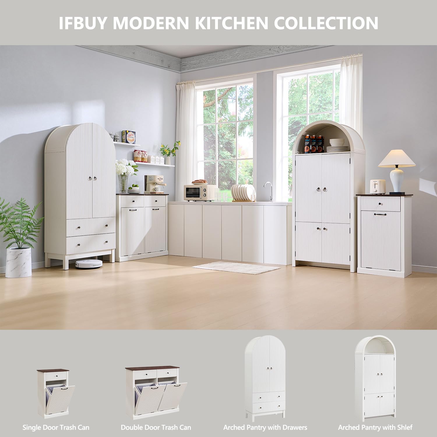 Double Tilt Out Trash Cabinet