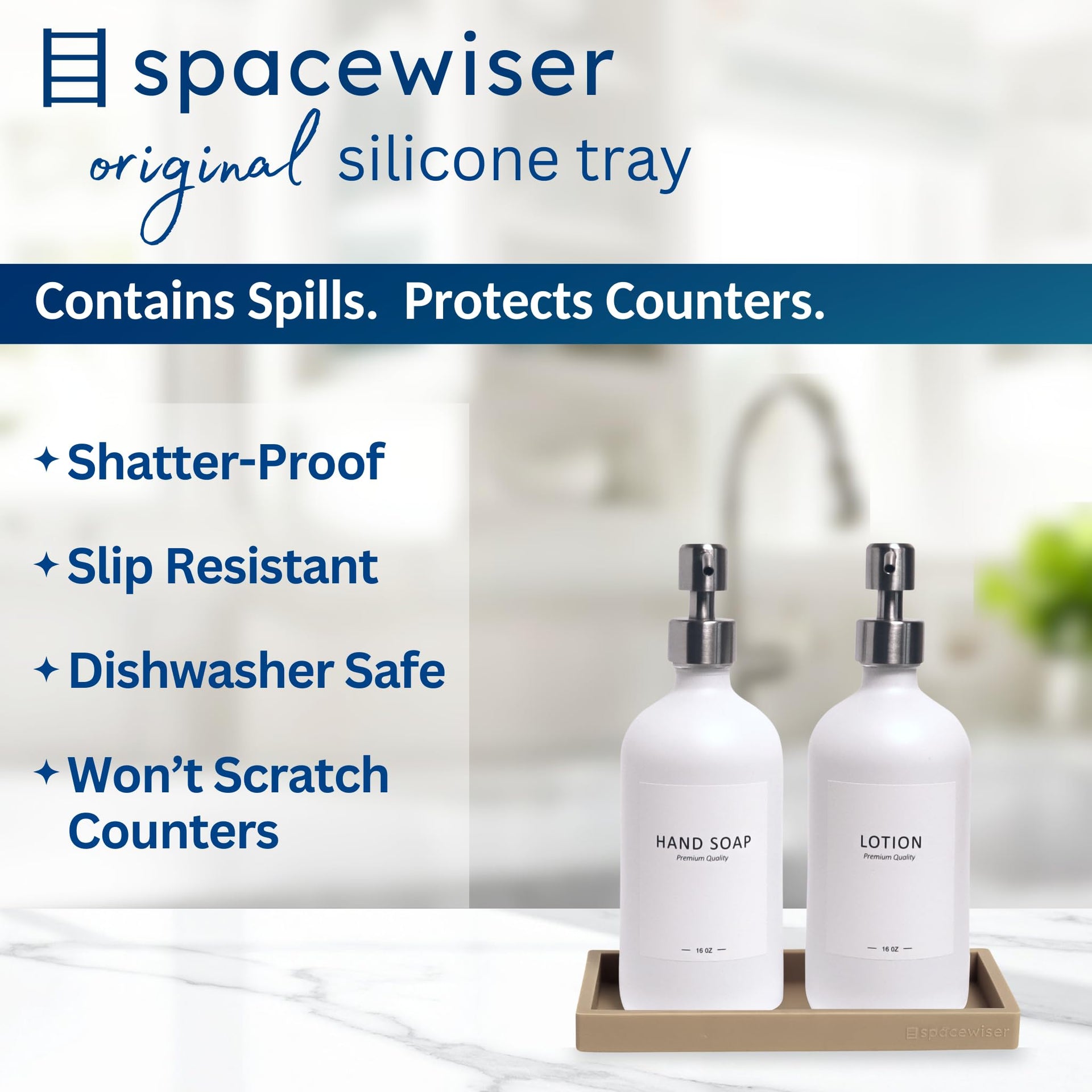 Countertop & Vanity Silicone Tray