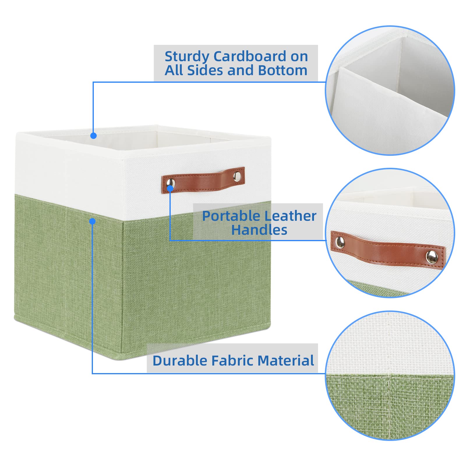 Fabric Storage Bin 11x11 Cube Storage Bins for Home