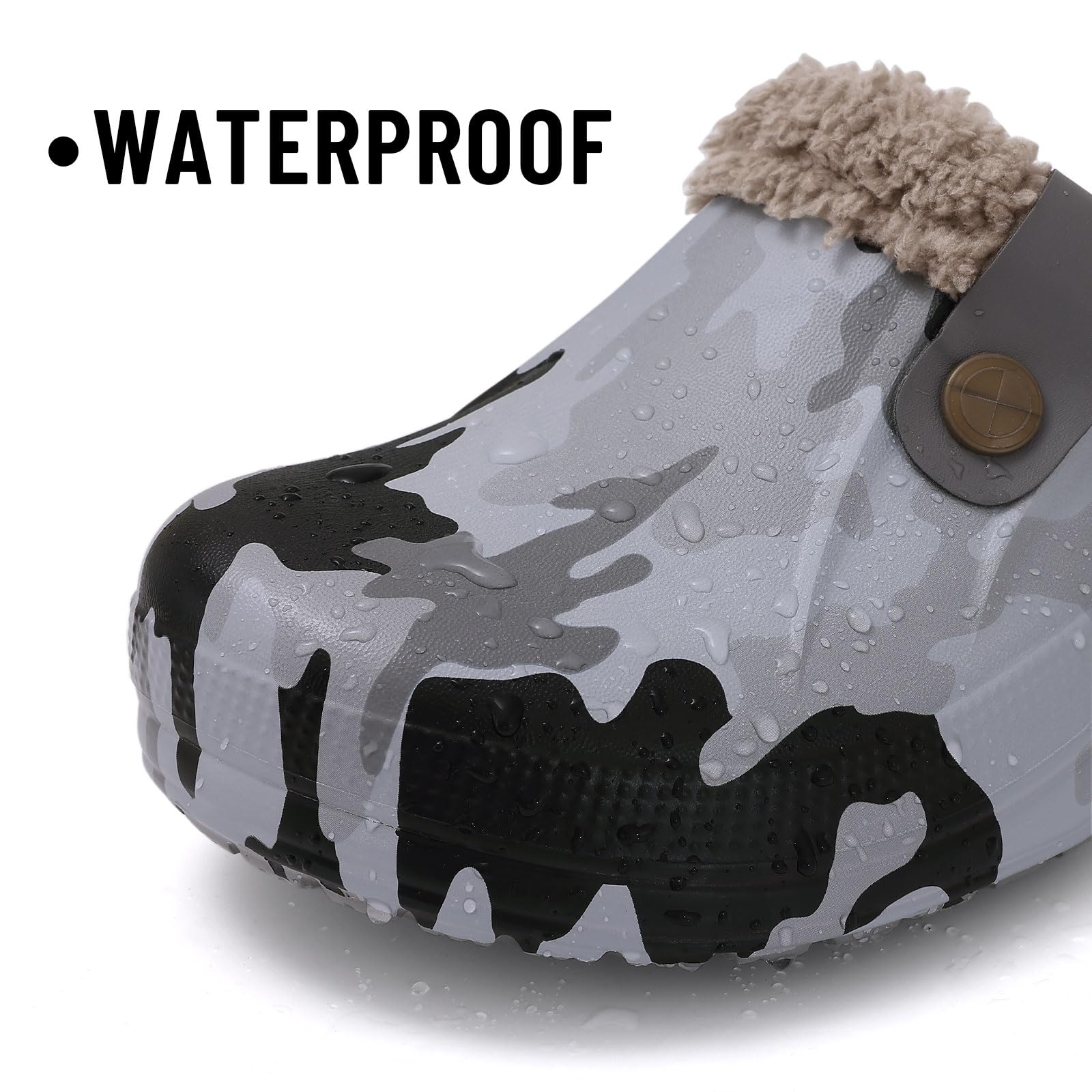 Fur Lined Clogs for Women & Men Fuzzy Slippers with Memory Foam