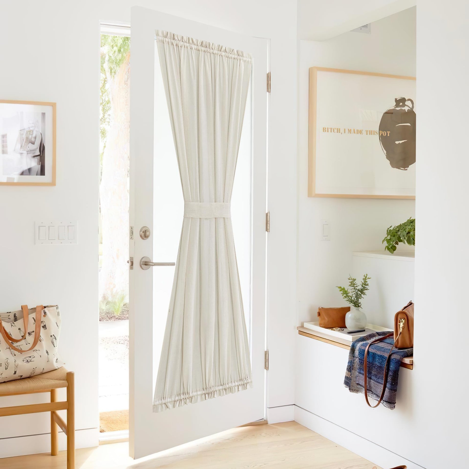 Front Door Curtain 72 inches Long for Kitchen Living Room
