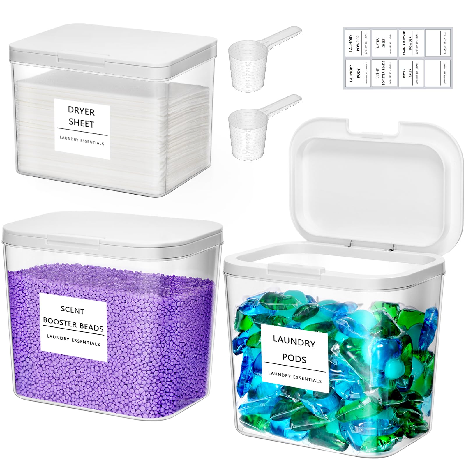 Laundry Pods Container with Pop (3 Count)