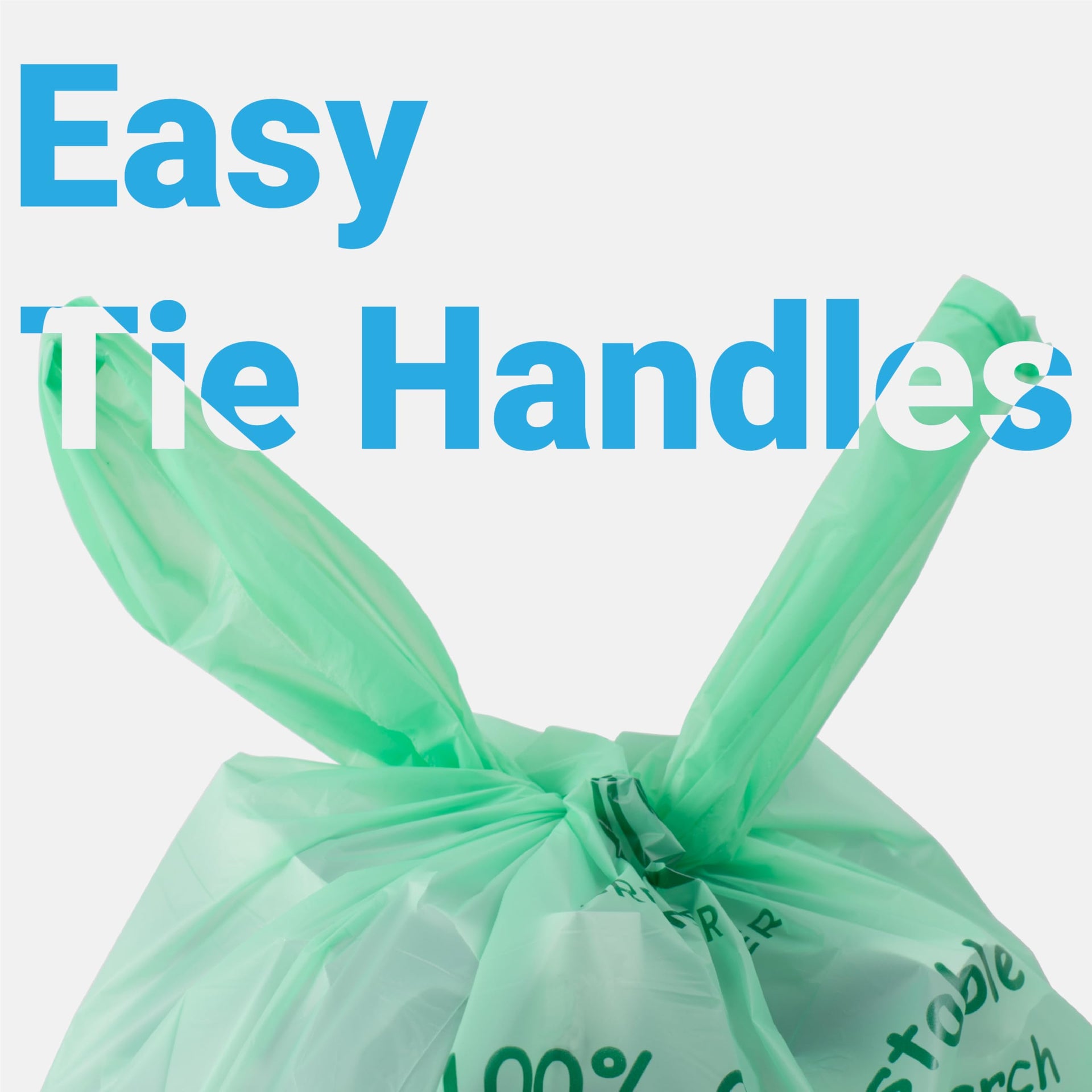 100% Compostable Trash Bags with Tie Handles (150 Count)