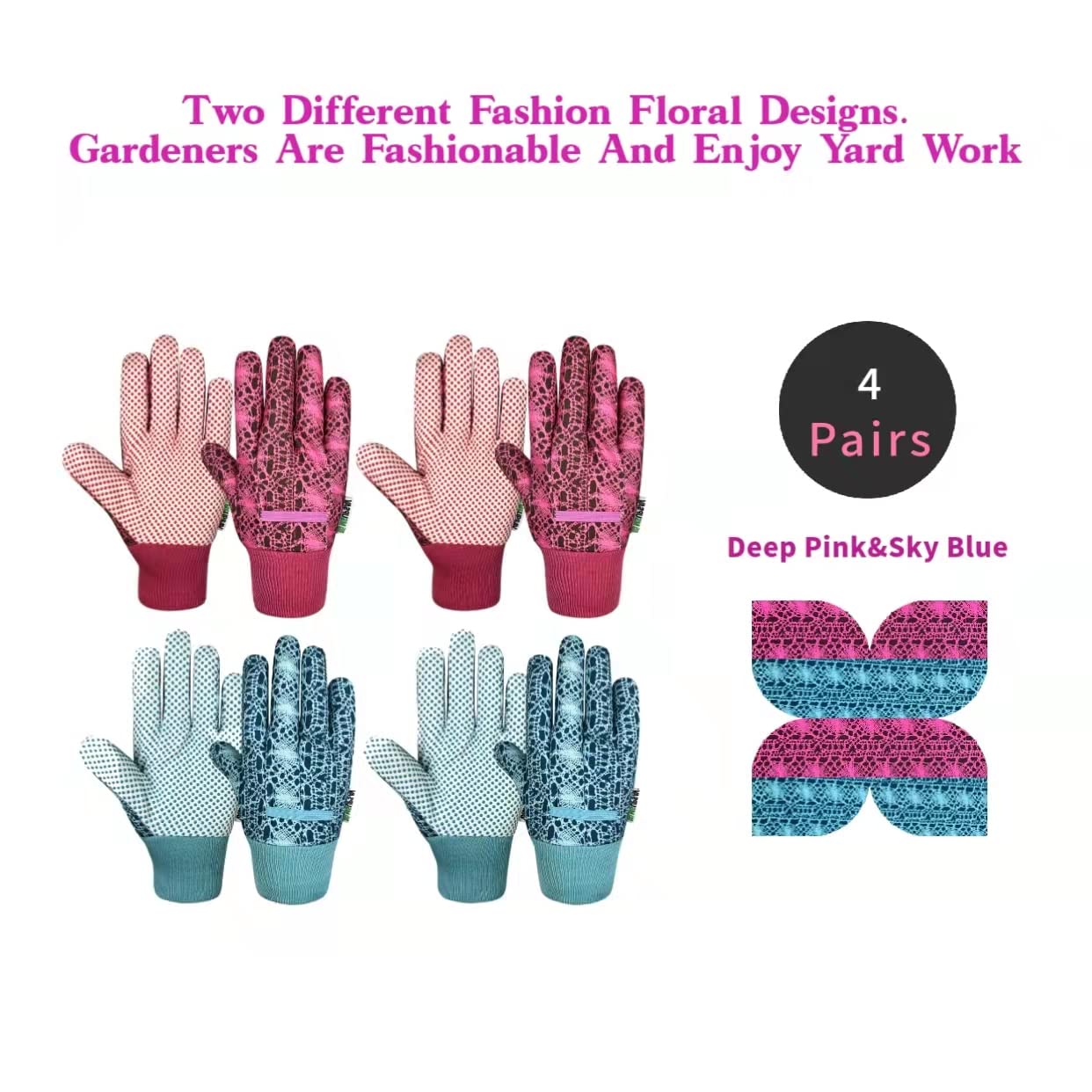 4 Pairs Gardening Gloves