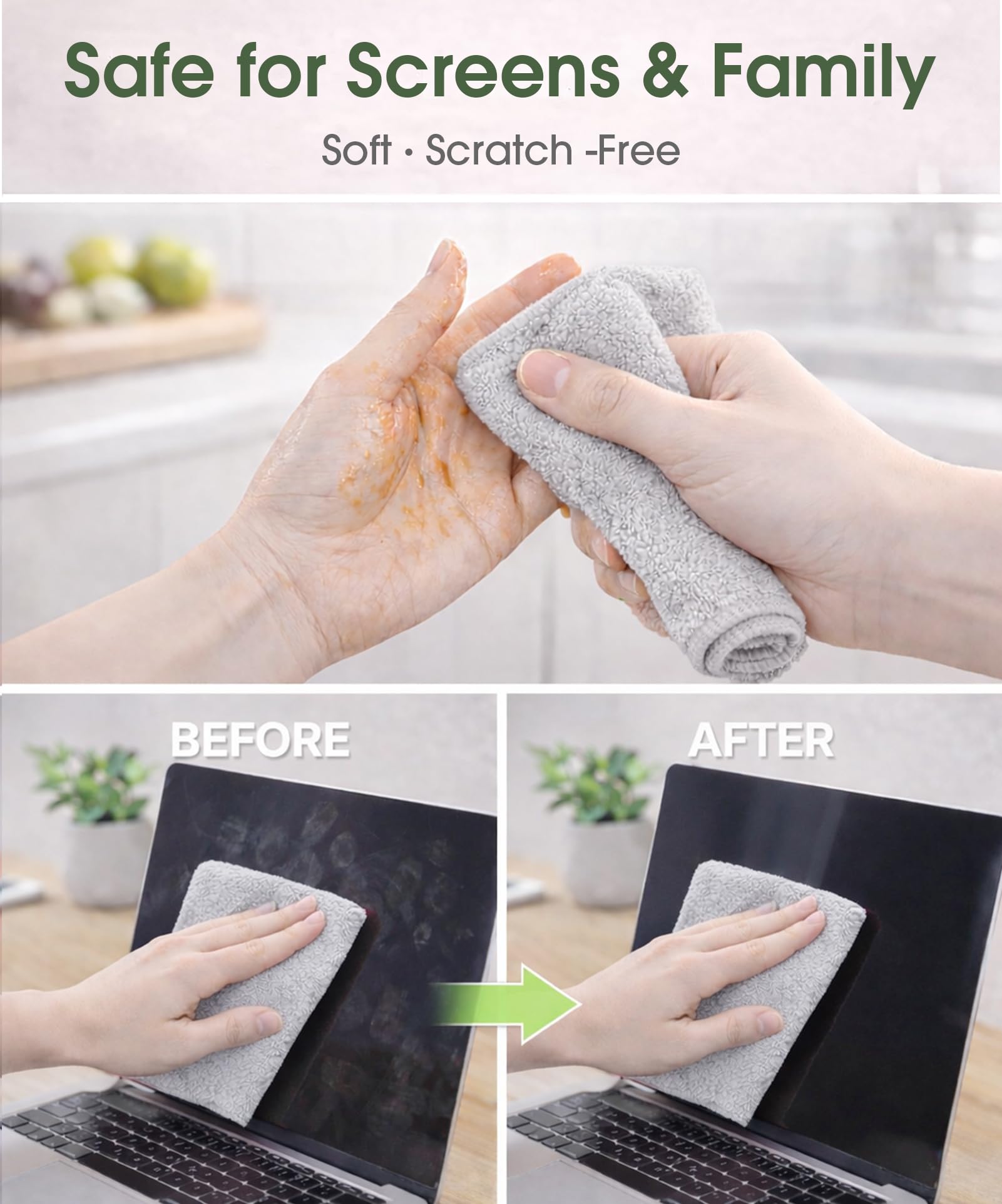 Microfiber Cleaning Cloth Roll (100 Count)