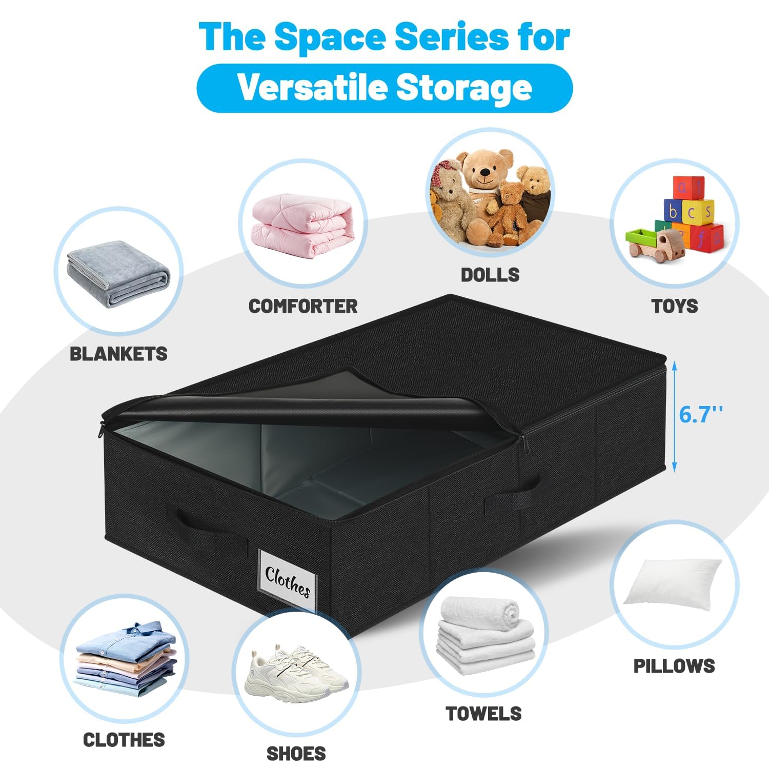 Under Bed Storage Container Bins 2 Pack (2 Count)