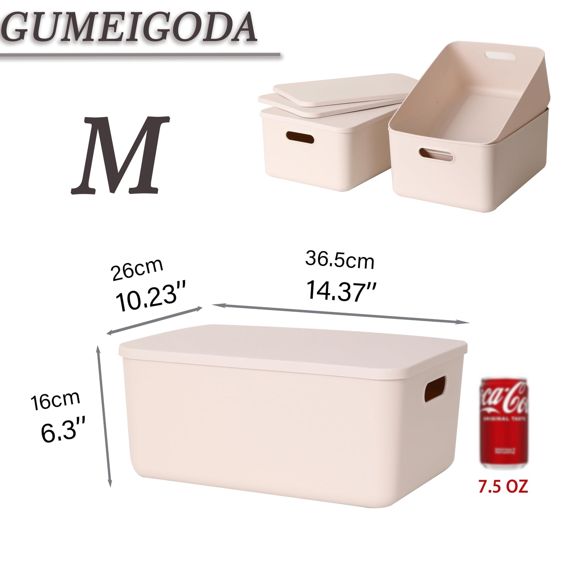 Plastic Storage Bins with lids (3 Count)