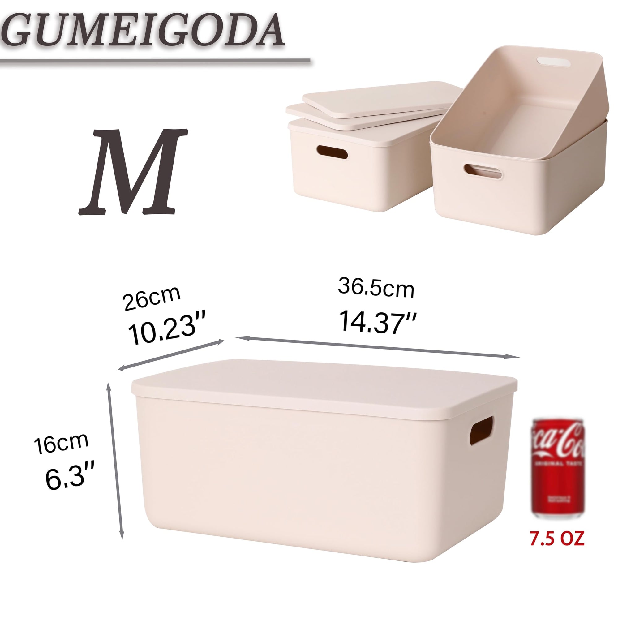 Plastic Storage Bins with lids (3 Count)