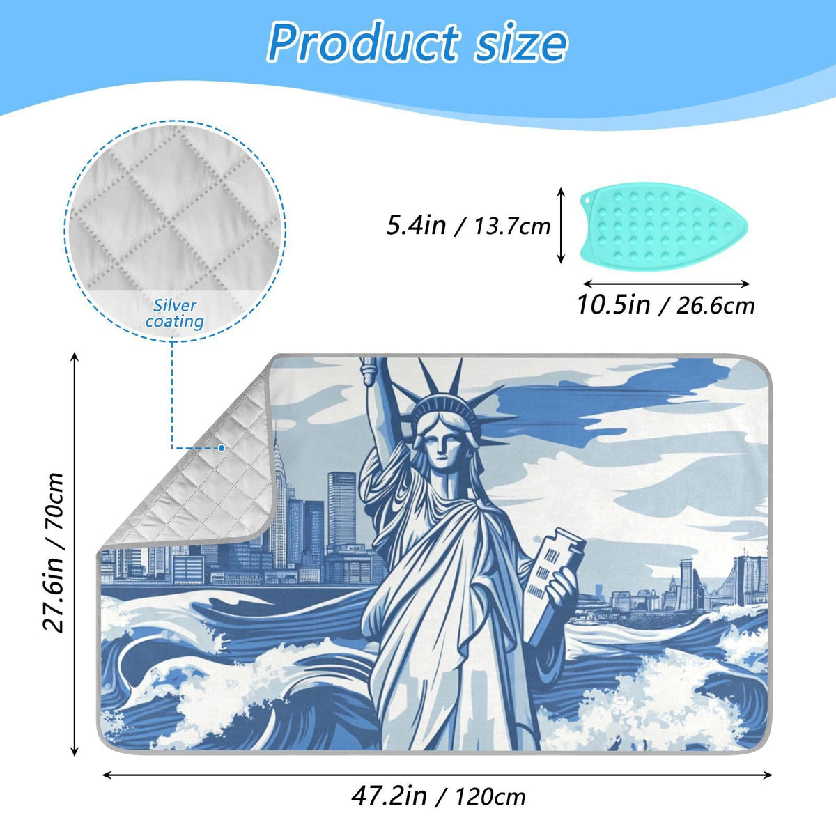 Ironing Mat Portable Ironing Pad Ironing Blanket for Table Top Heat Resistance Double