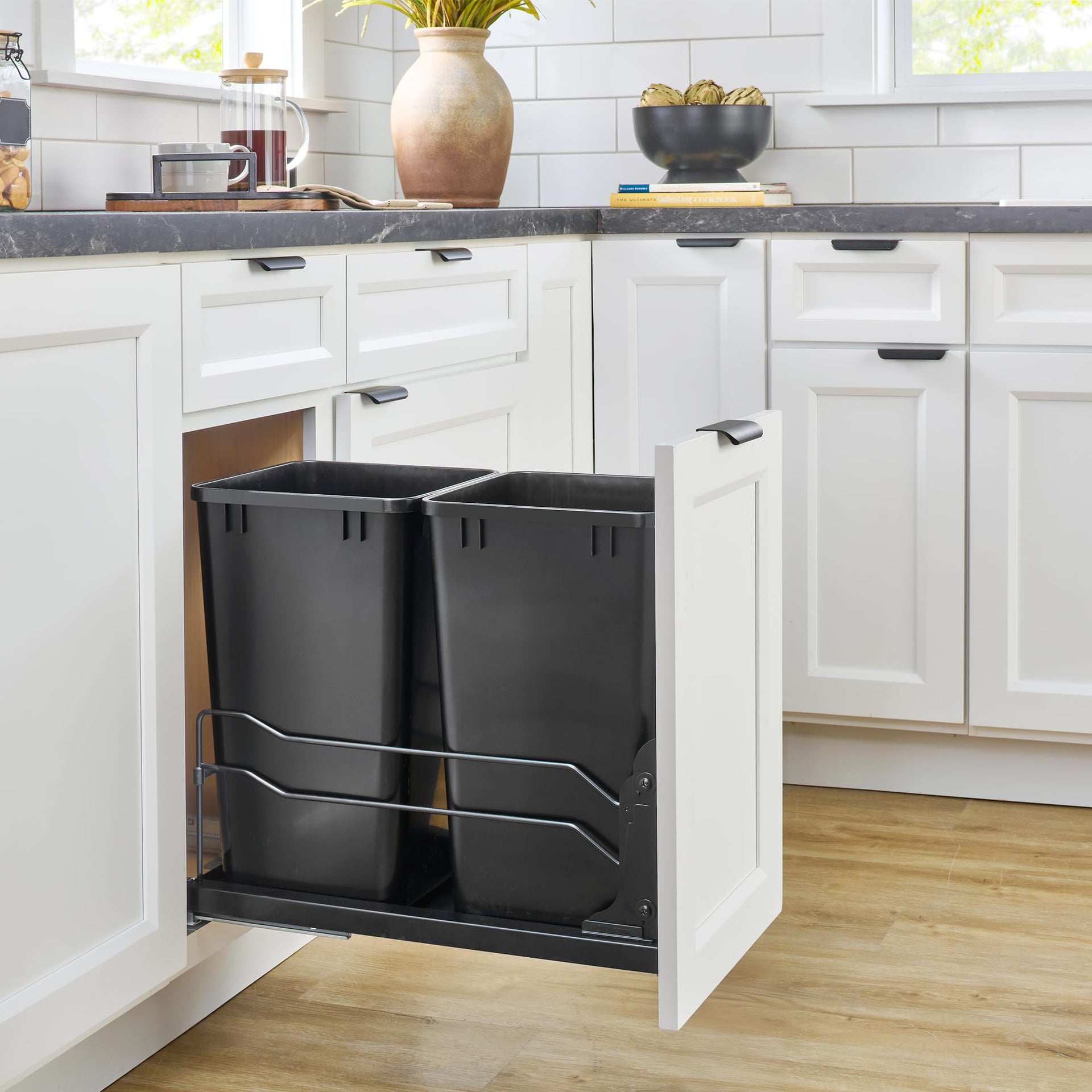 Double Pullout Trash Can w