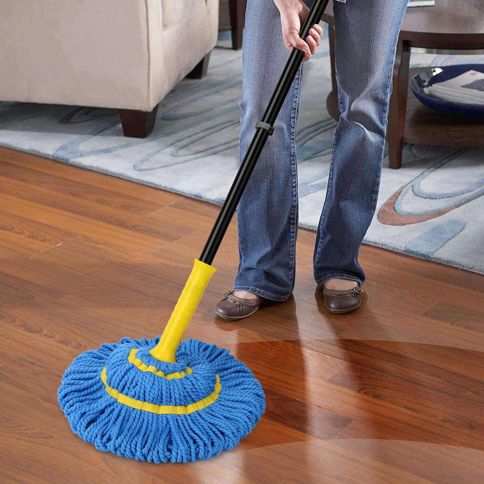 Self Wringing Twist Mop with 1 Extra Refill