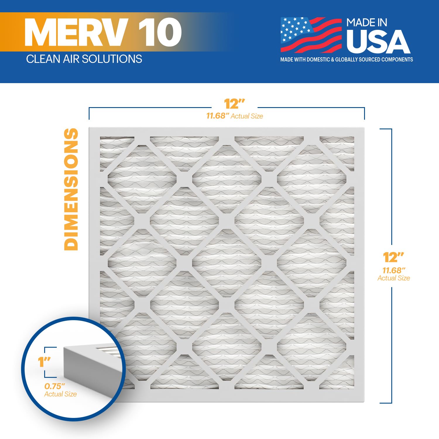 TruFilter 12x12x1 MERV 10 (4 Count)