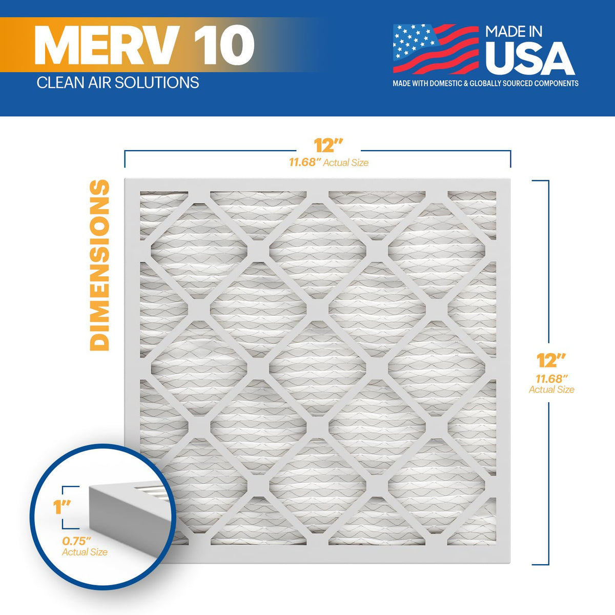 TruFilter 12x12x1 MERV 10 (4 Count)
