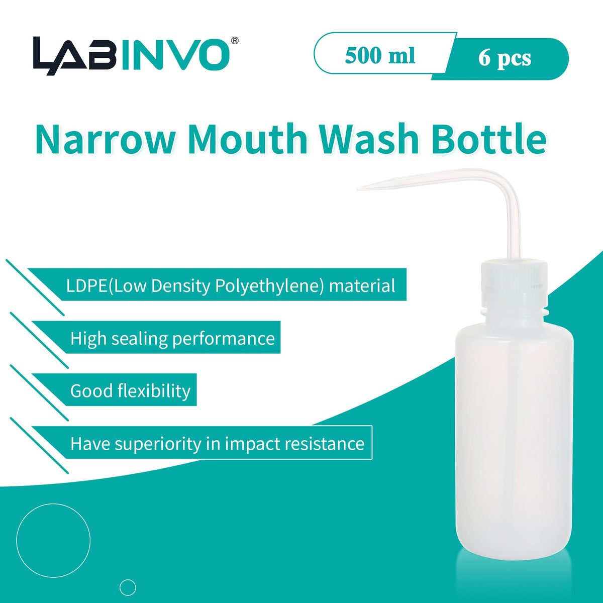 6pcs of Economy Wash Bottles (6 Count)