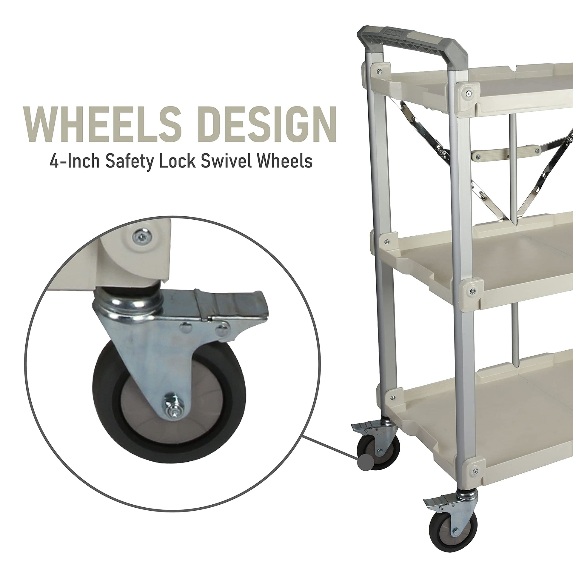 89 355 Pack N Roll Collapsible Service Cart