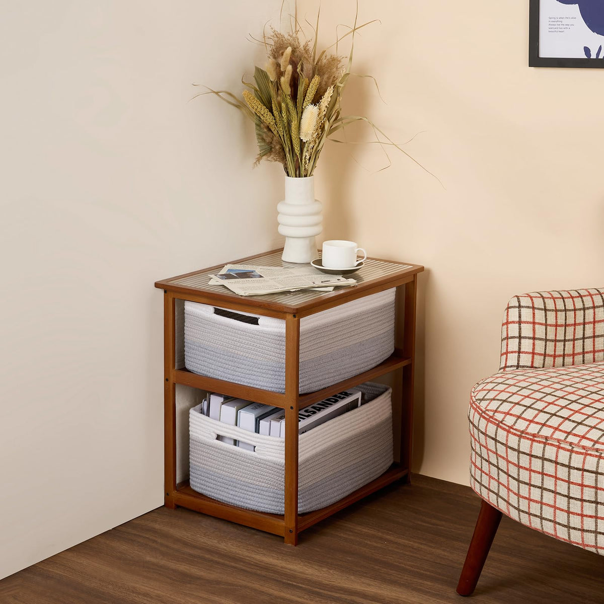 Large Storage Baskets for Shelves (3 Count)
