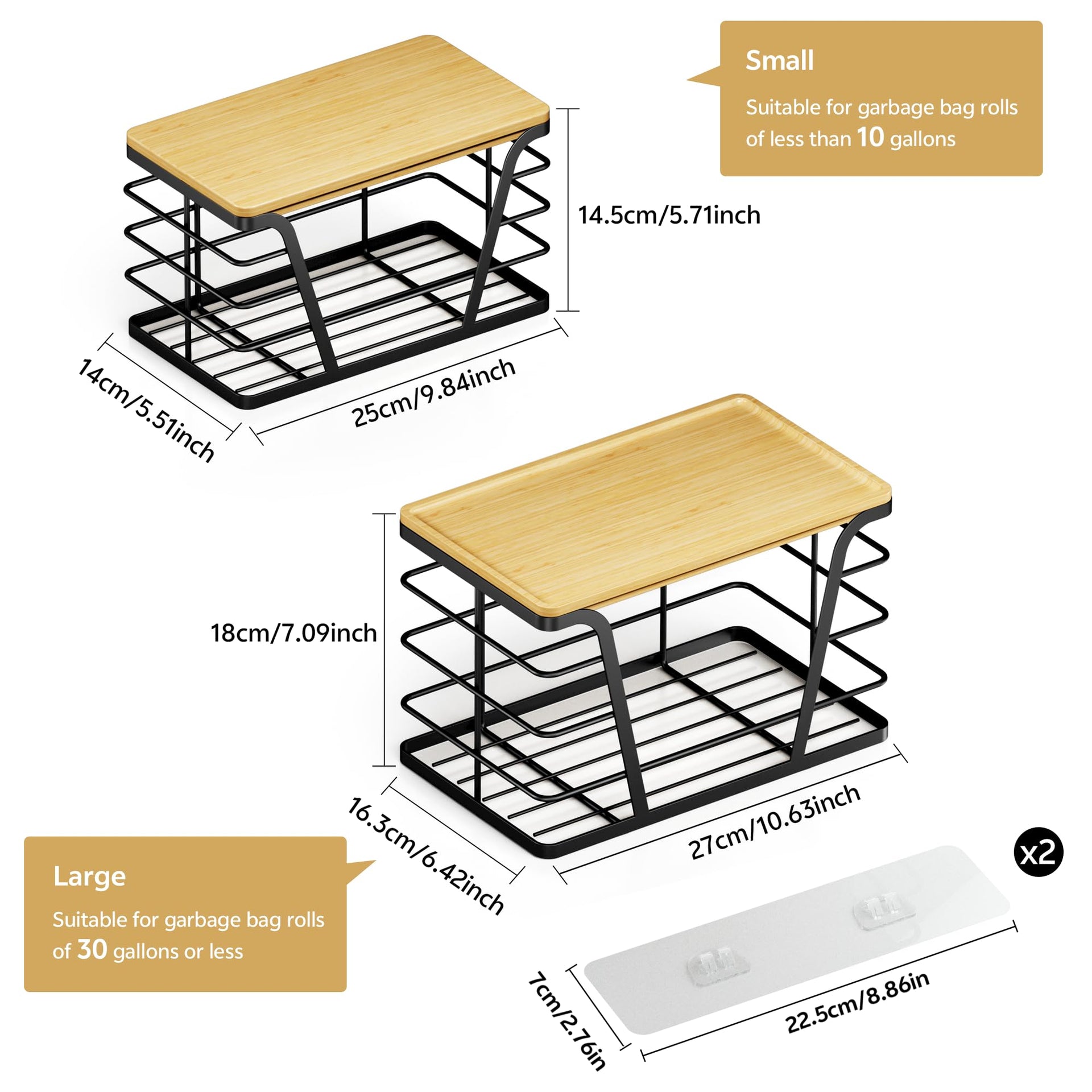 2 Pack Stackable Storage Laundry Kitchen Organizers (2 Count)