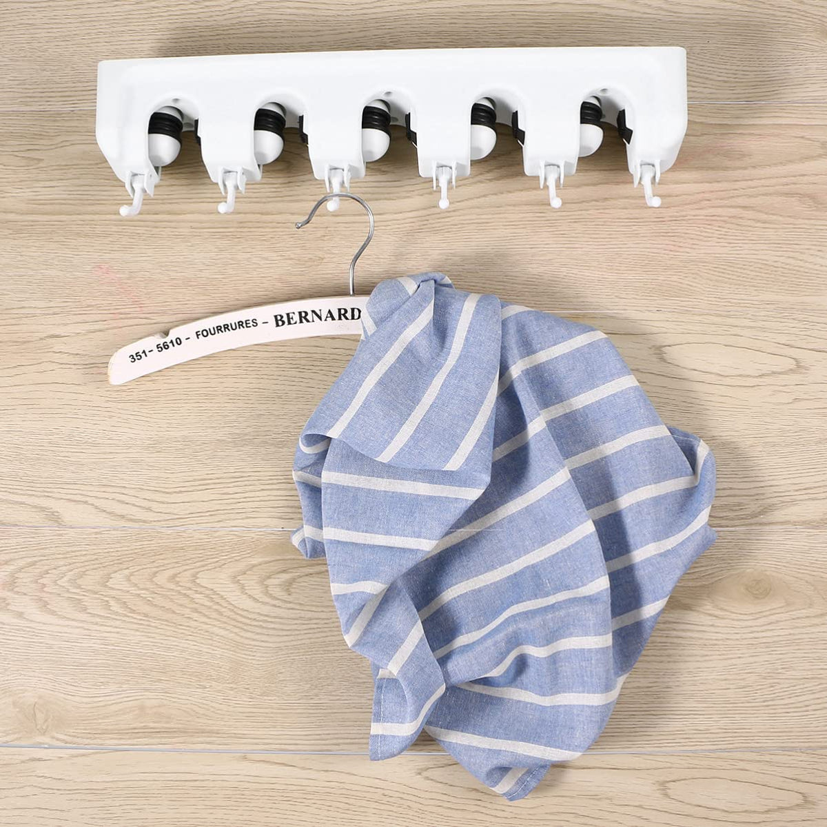 Mop and Broom Holder Wall Mounted Storage Rack Slots Hooks for Garage Garden Kitchen Organization Versatile Umbrella and Tool Storage Rack White