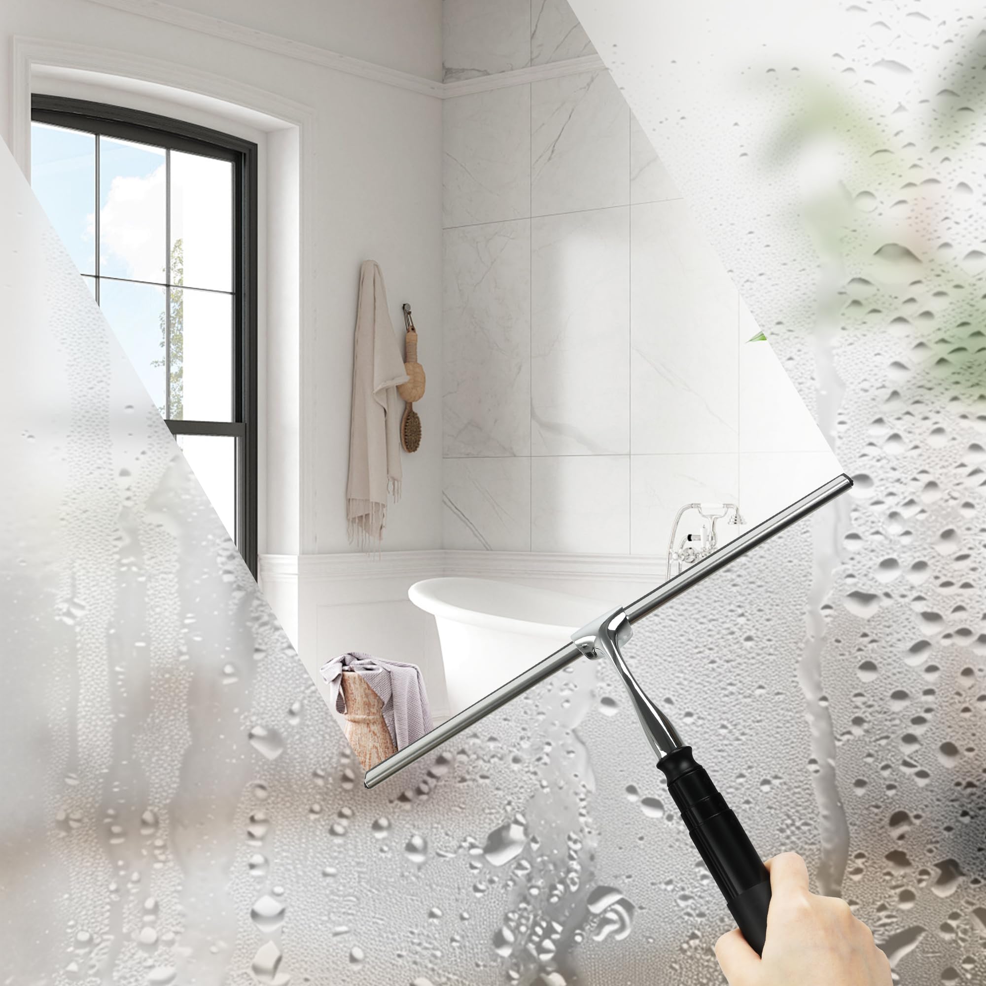 12 51’’ Telescopic Window Squeegee for High Windows