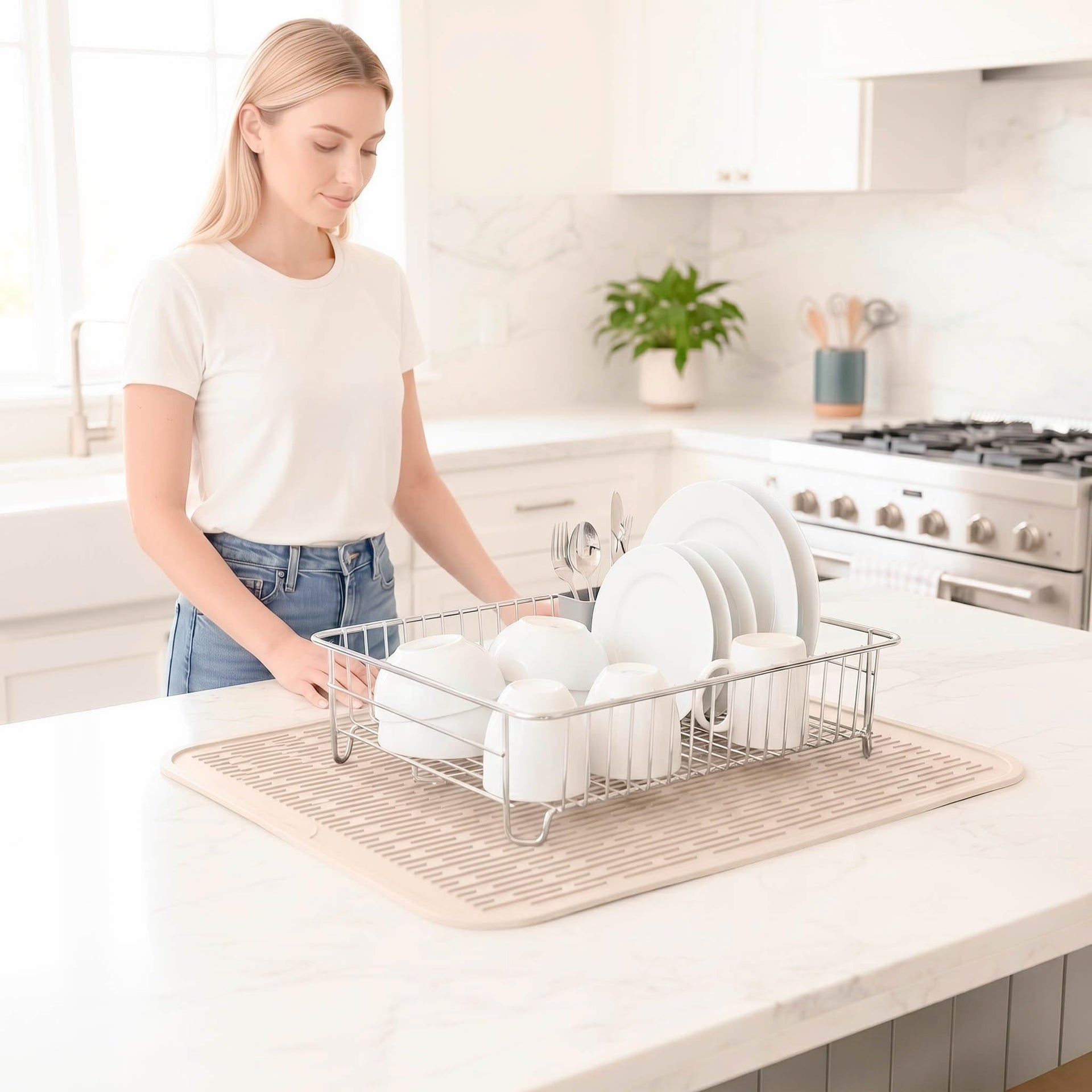 Silicone Dish Drying Mat for Multiple Usage