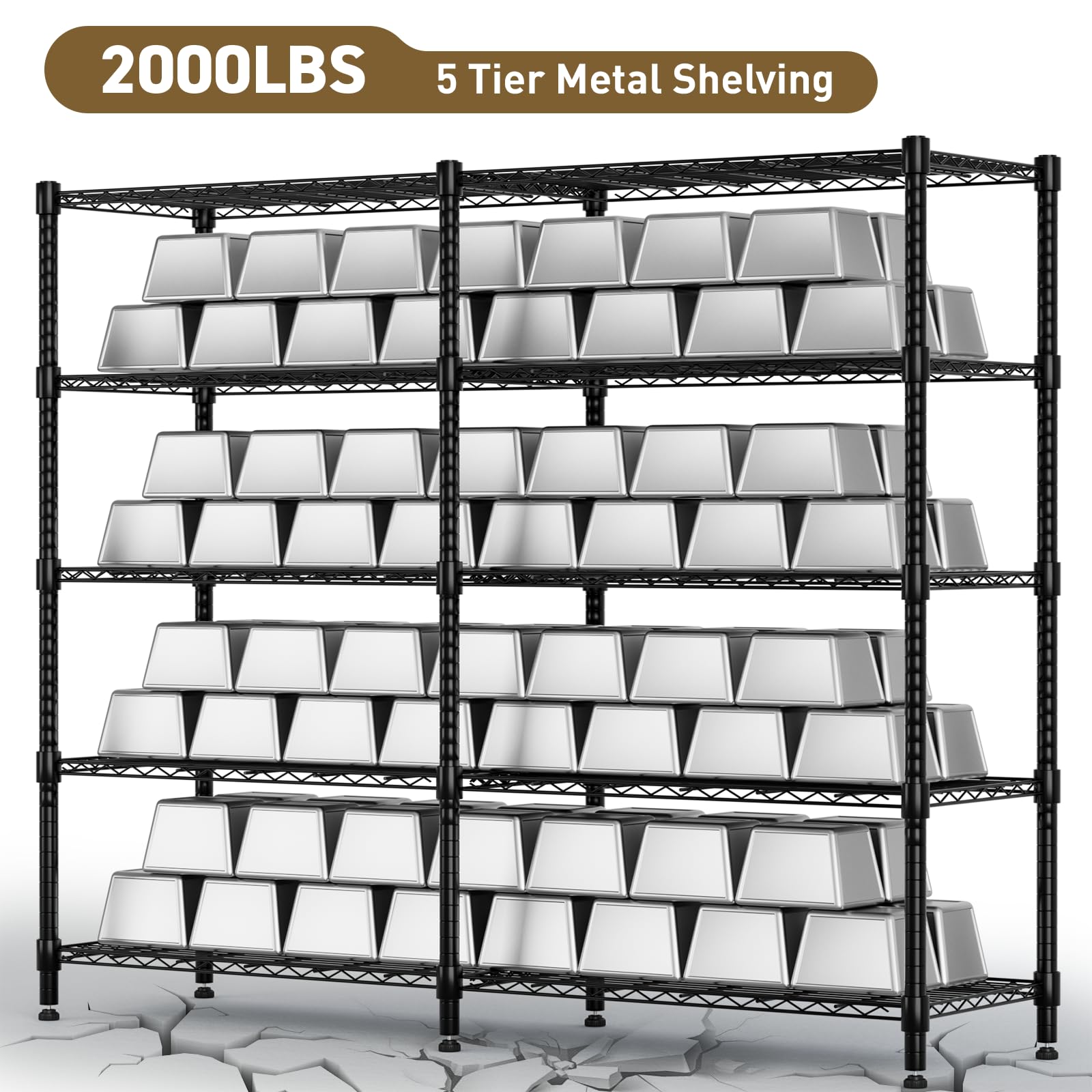 72" W Wire Rack Shelving