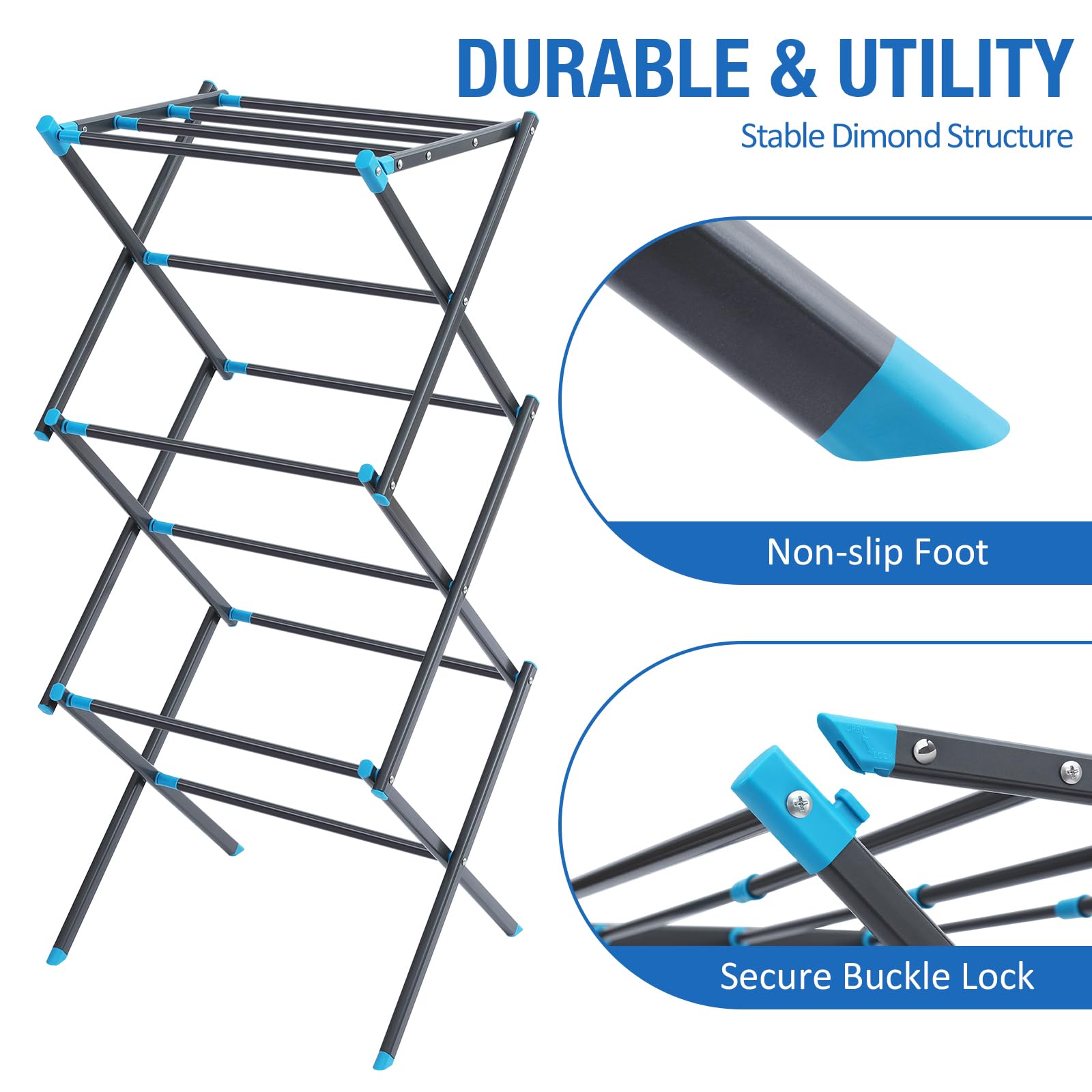 Oversize 3 Tier Clothes Drying Rack