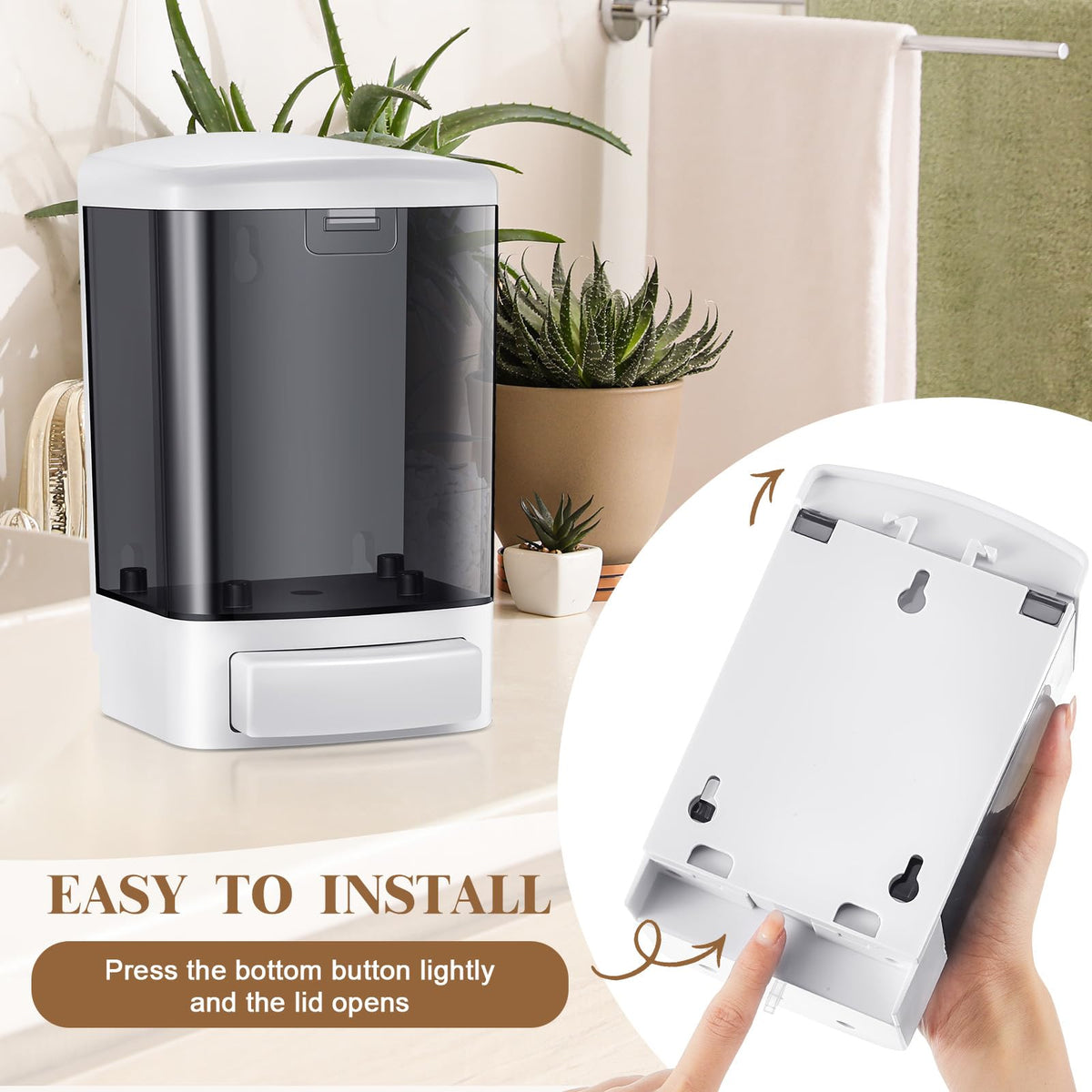 2 Pcs Wall Mounted Soap Dispenser (2 Count)