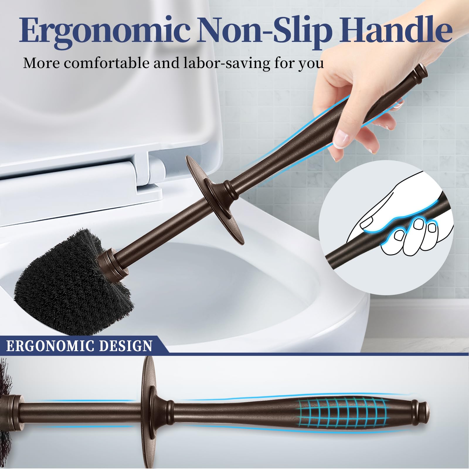 Toilet Bowl Brush Holder Set (2 Count)