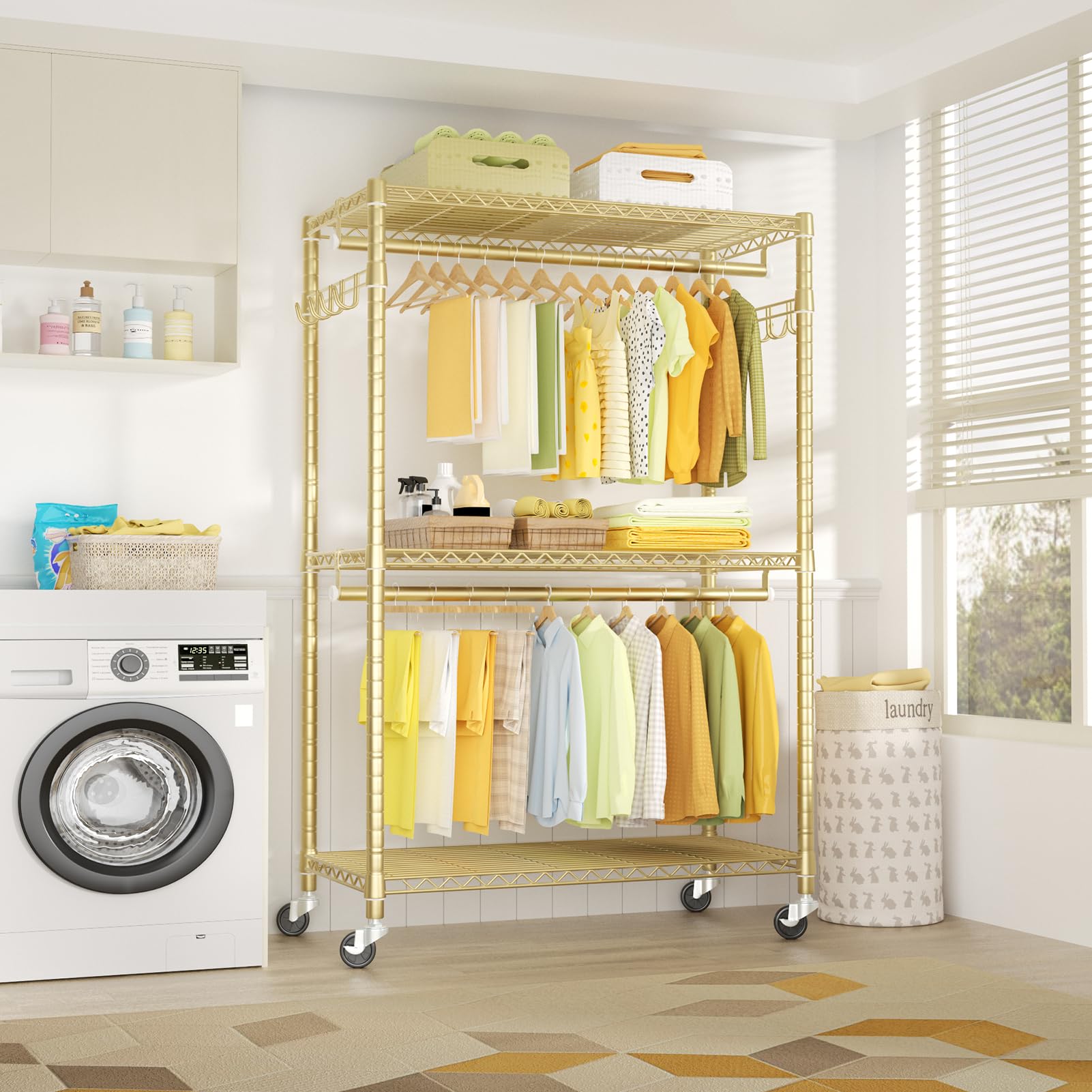 P1 Plus Rolling Clothes Rack