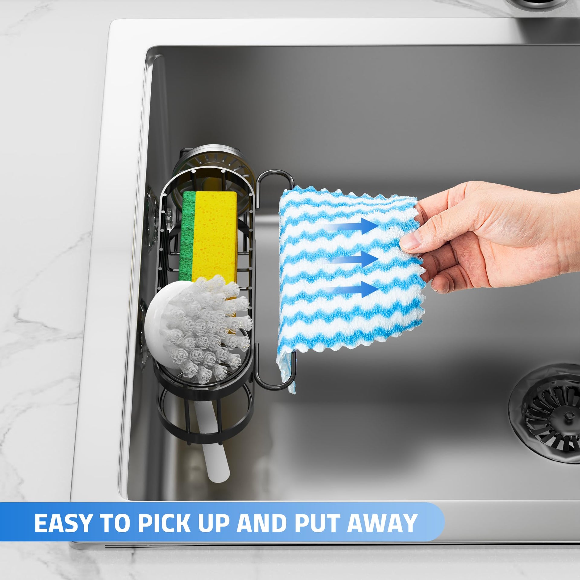 Kitchen Sink Caddy Sponge Holder in The Sink