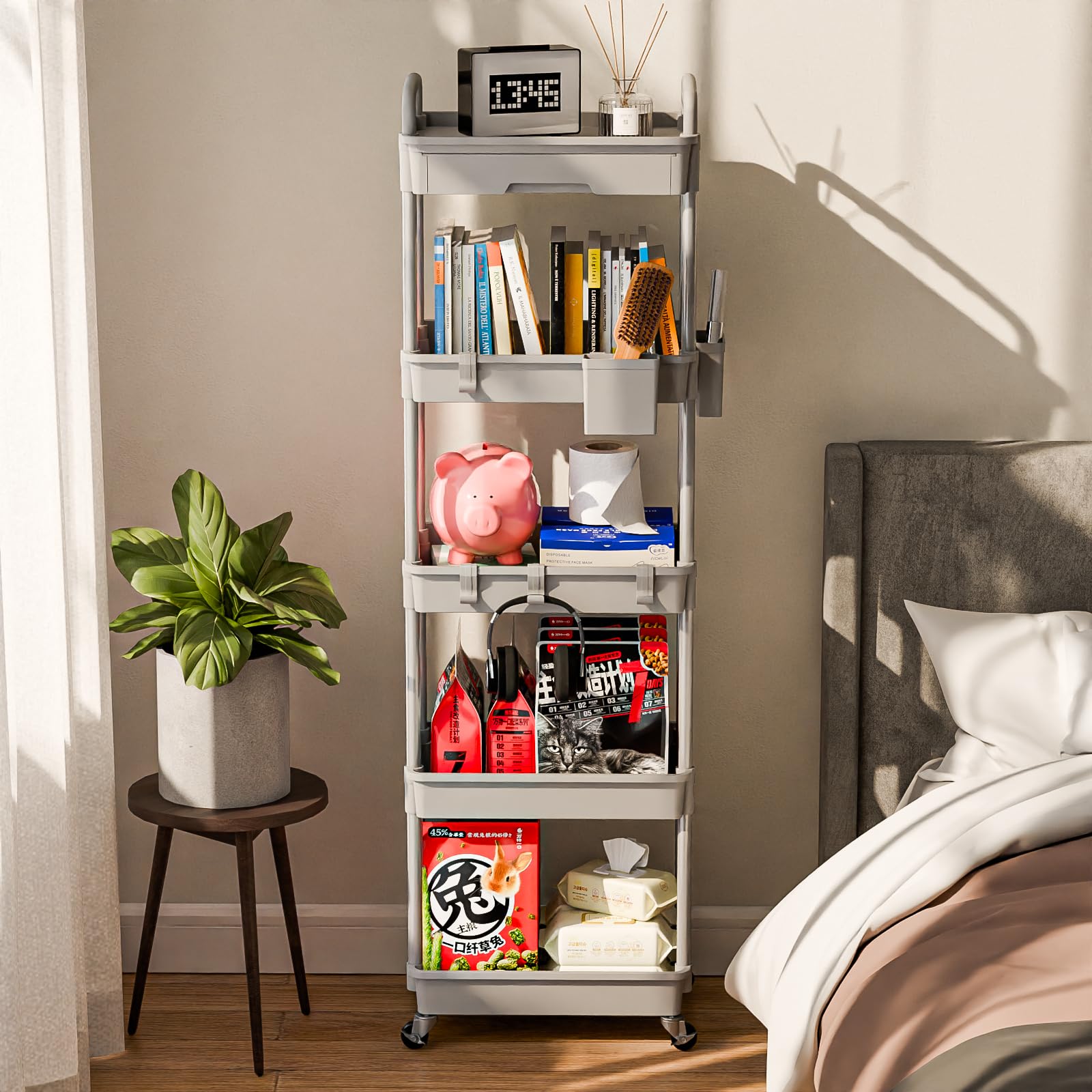 5 Tier Rolling Cart Organizer