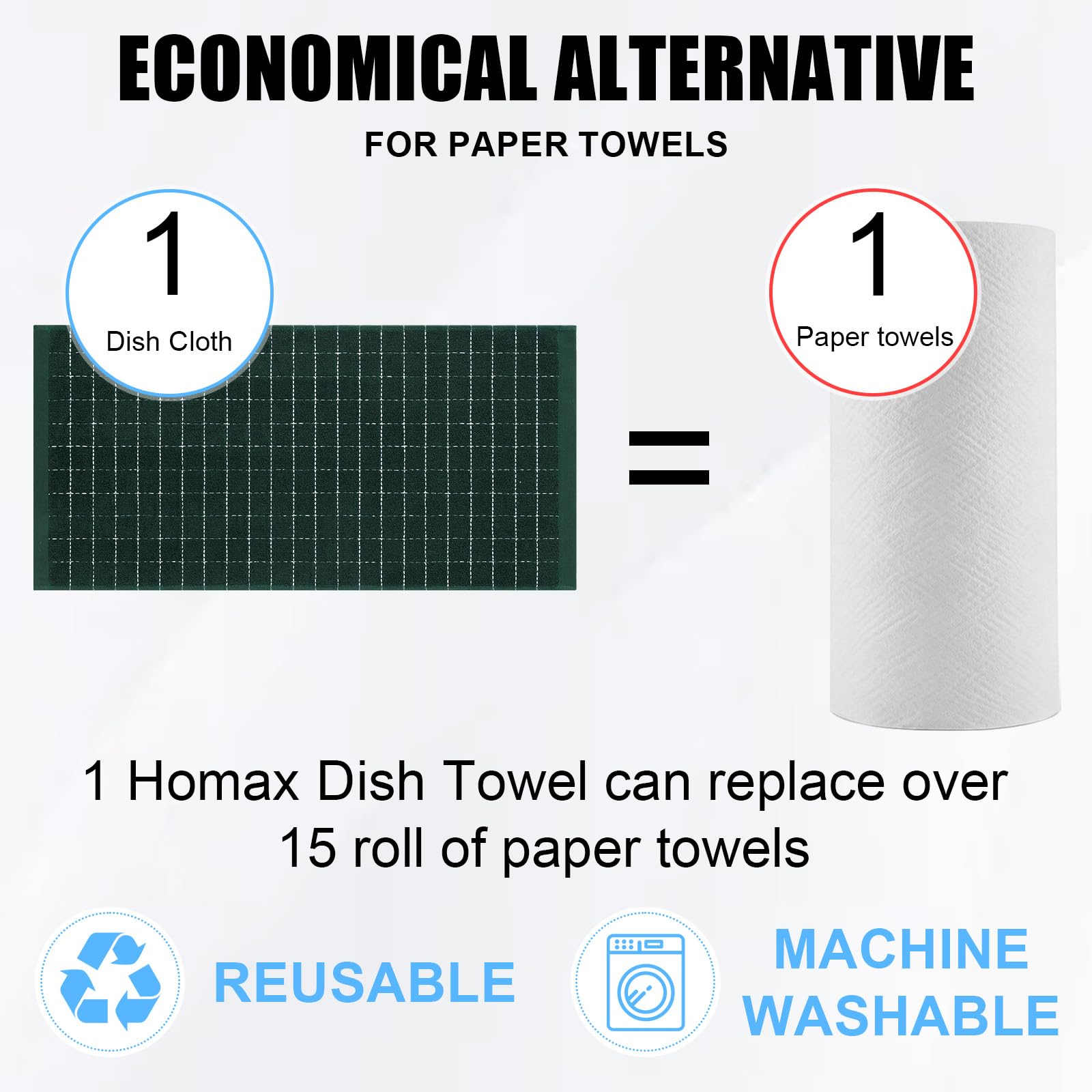 100% Cotton Terry Kitchen Towels (8 Count)