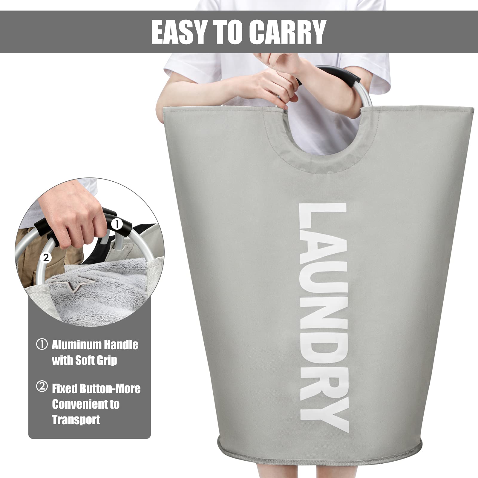 125L X Large Collapsible Washing Laundry Basket Bag - ModHome Supplies